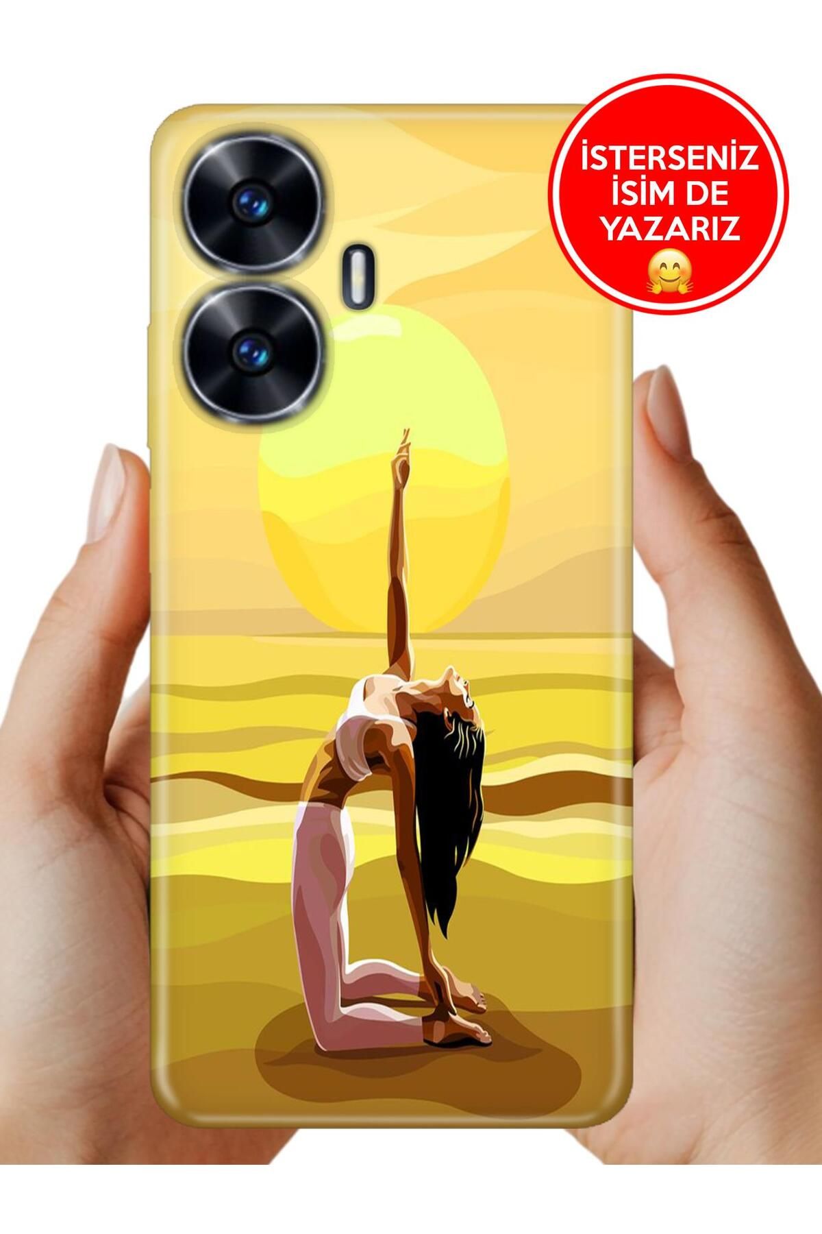 realme C55 Kılıf Baskılı Life Style Kapak Silikon True Yoga