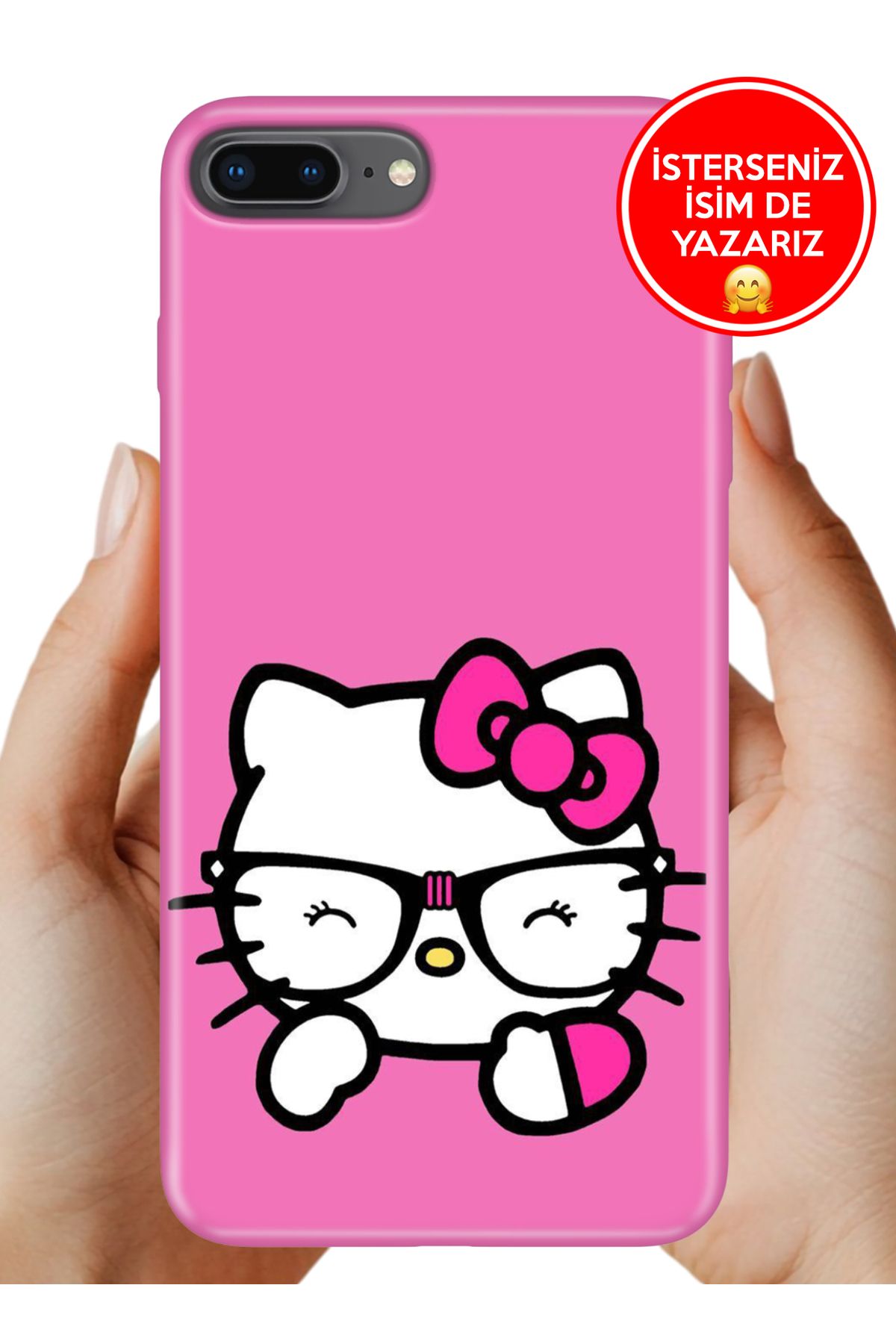 Cekuonline iPhone 7 Plus - 8 Plus Kılıf Baskılı Life Style Kapak Silikon KittyGo