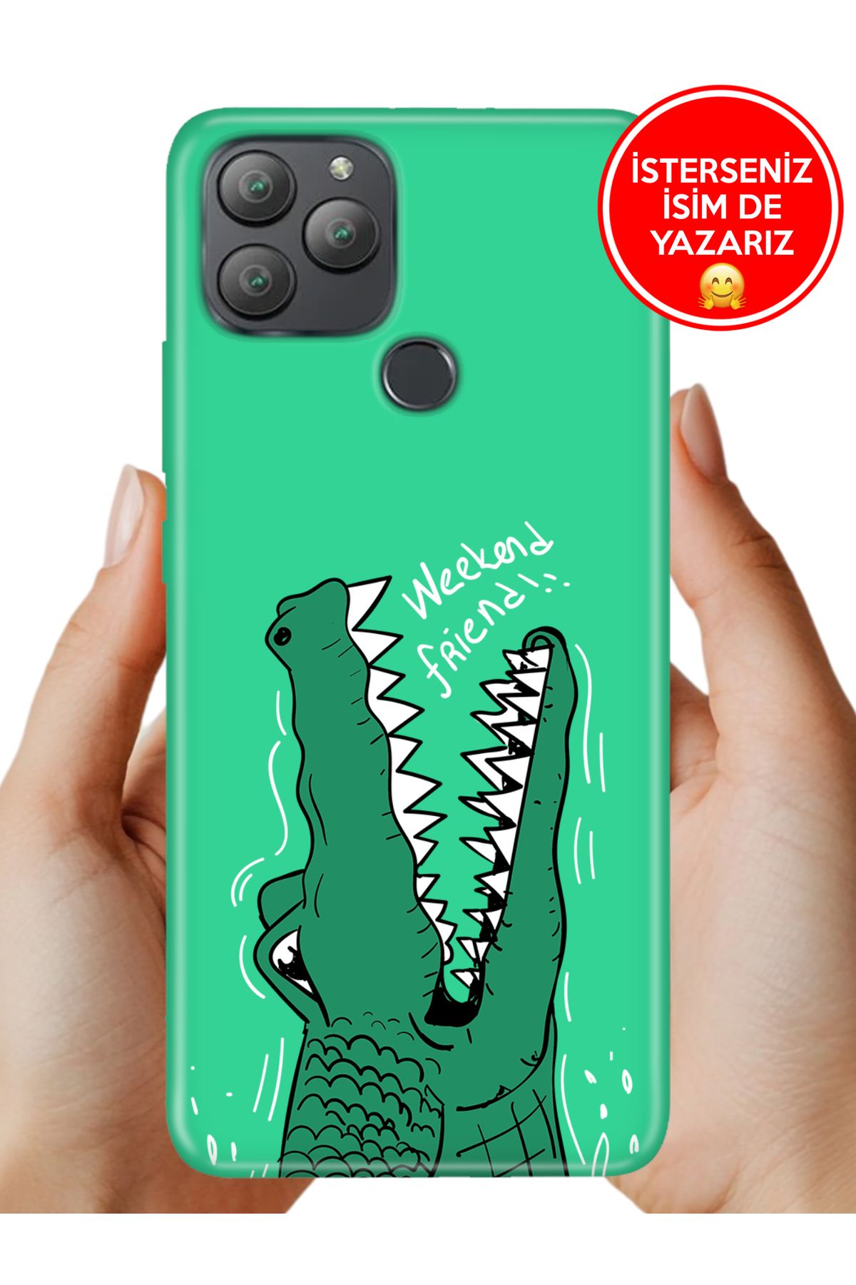 General Mobile GM 22 Plus G512 Kılıf Elastik Resimli Desenli Silikon Crocodile