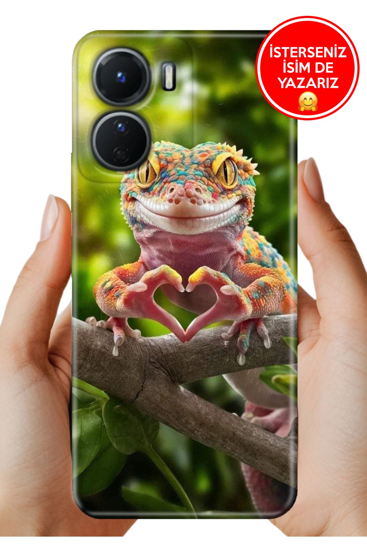 Cekuonline Y16 Kılıf 0.35 mm Resimli Silikon İguana