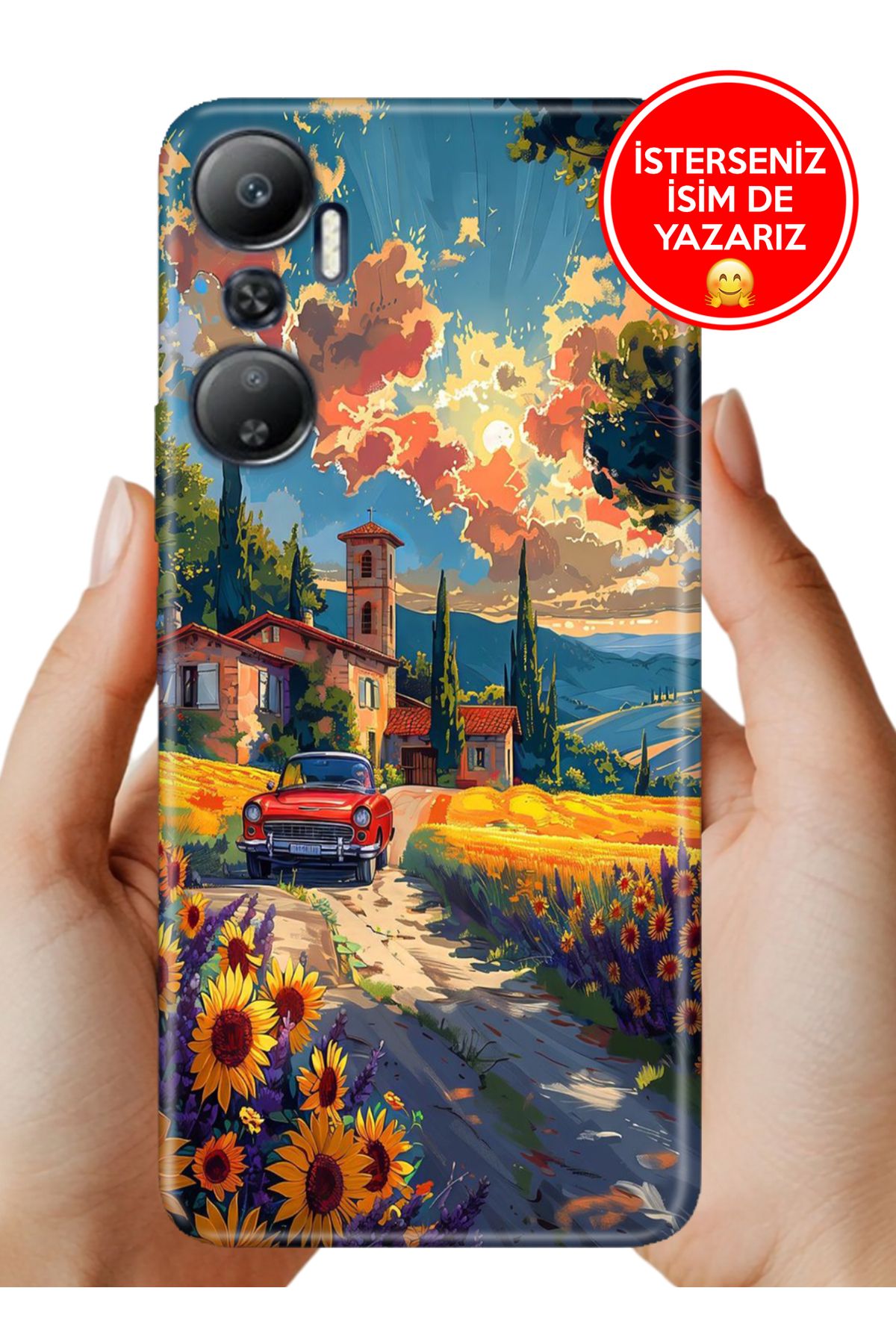 Cekuonline İnfinix Hot 20 Kılıf Kamera Korumalı Full Desen Arka Silikon Köyüm