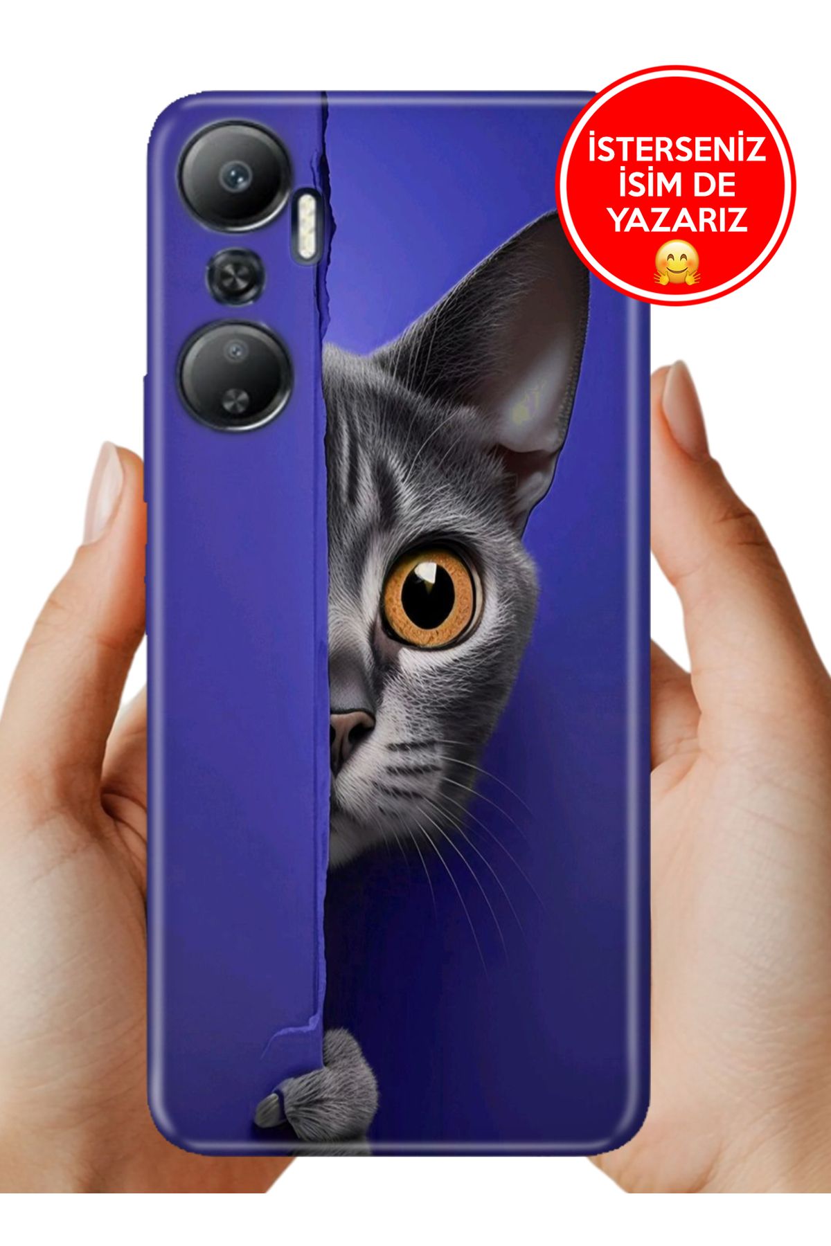 Cekuonline İnfinix Hot 20 Kılıf 0.35 mm Resimli Silikon Kedim