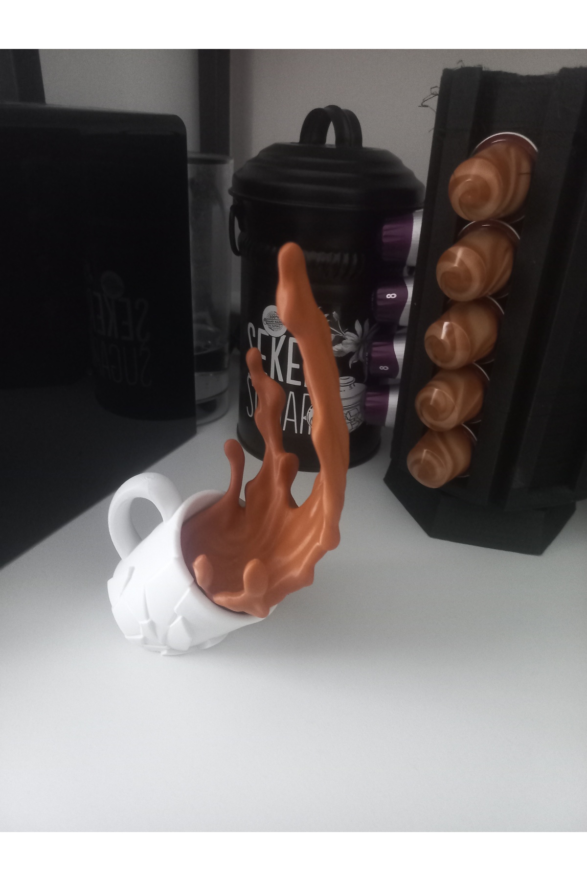 Coffee Corner Spilled Milk Coffee Splashing Coffee Decor Trinket