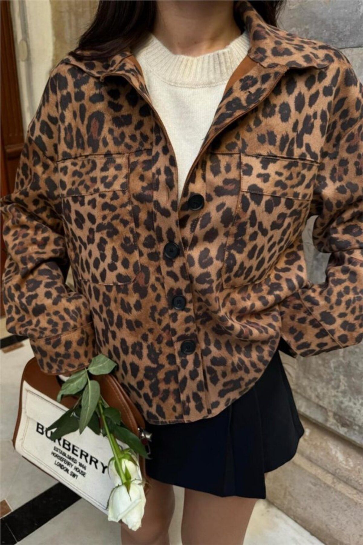 EPSWorld LEOPAR SÜET GÖMLEK - Leopar
