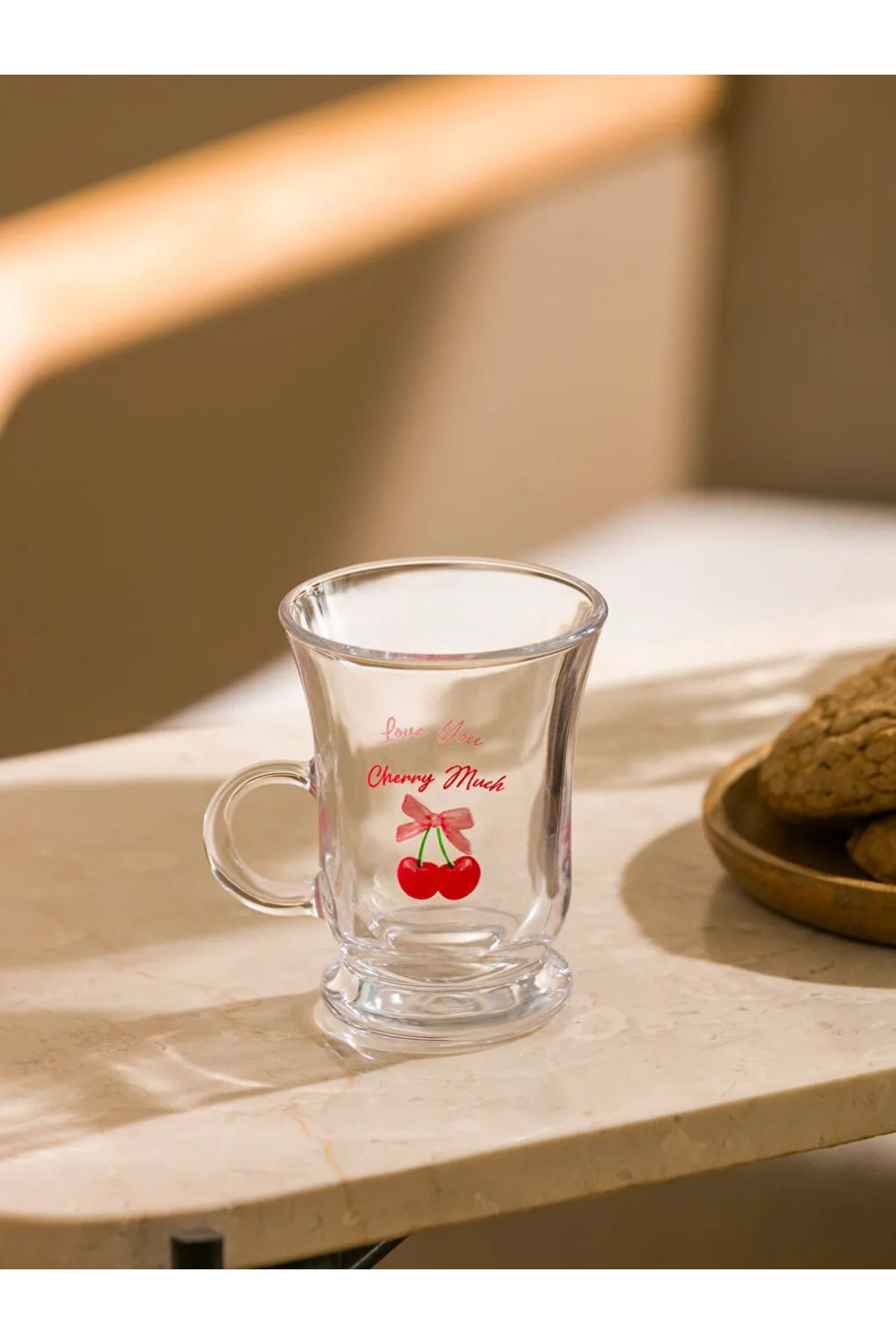 LC Waikiki-Cherry Printed Tea Cups with Handles Set of 6 - 110 ml 4