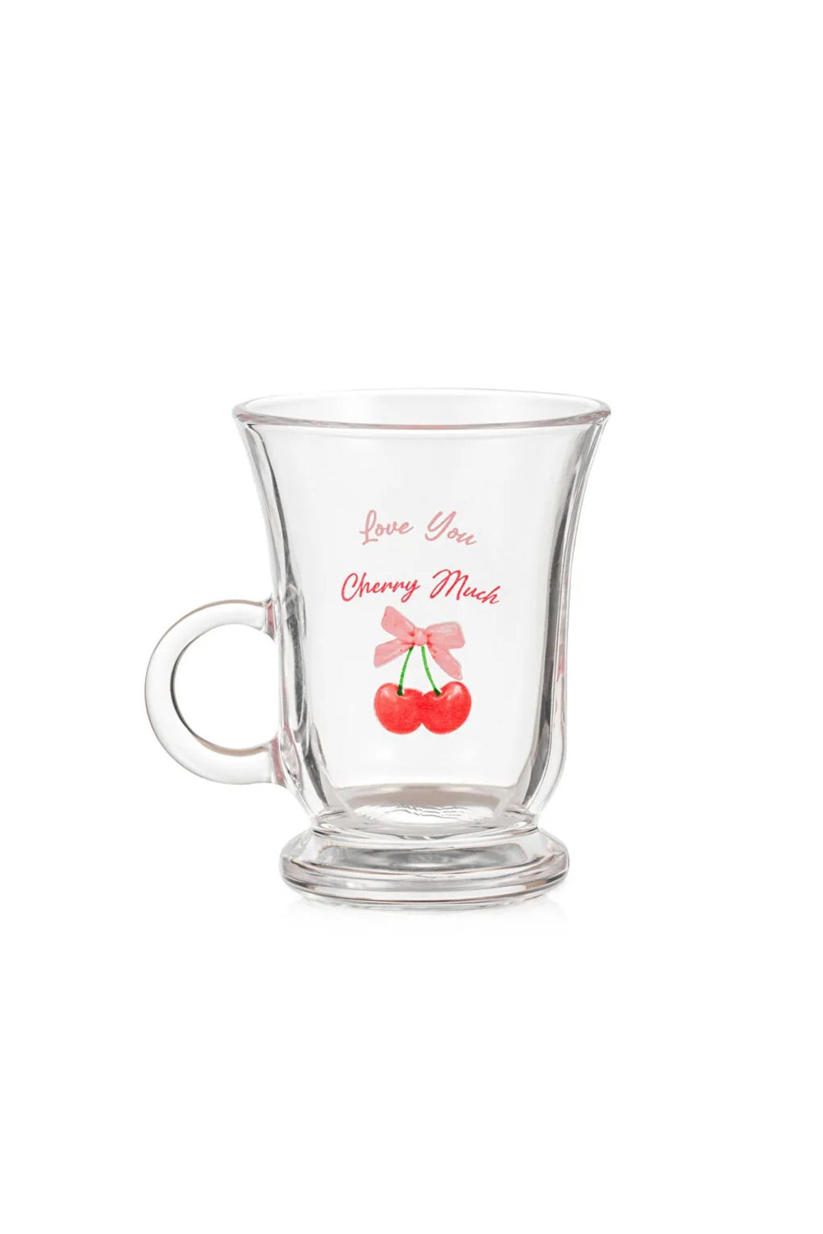 LC Waikiki-Cherry Printed Tea Cups with Handles Set of 6 - 110 ml 3