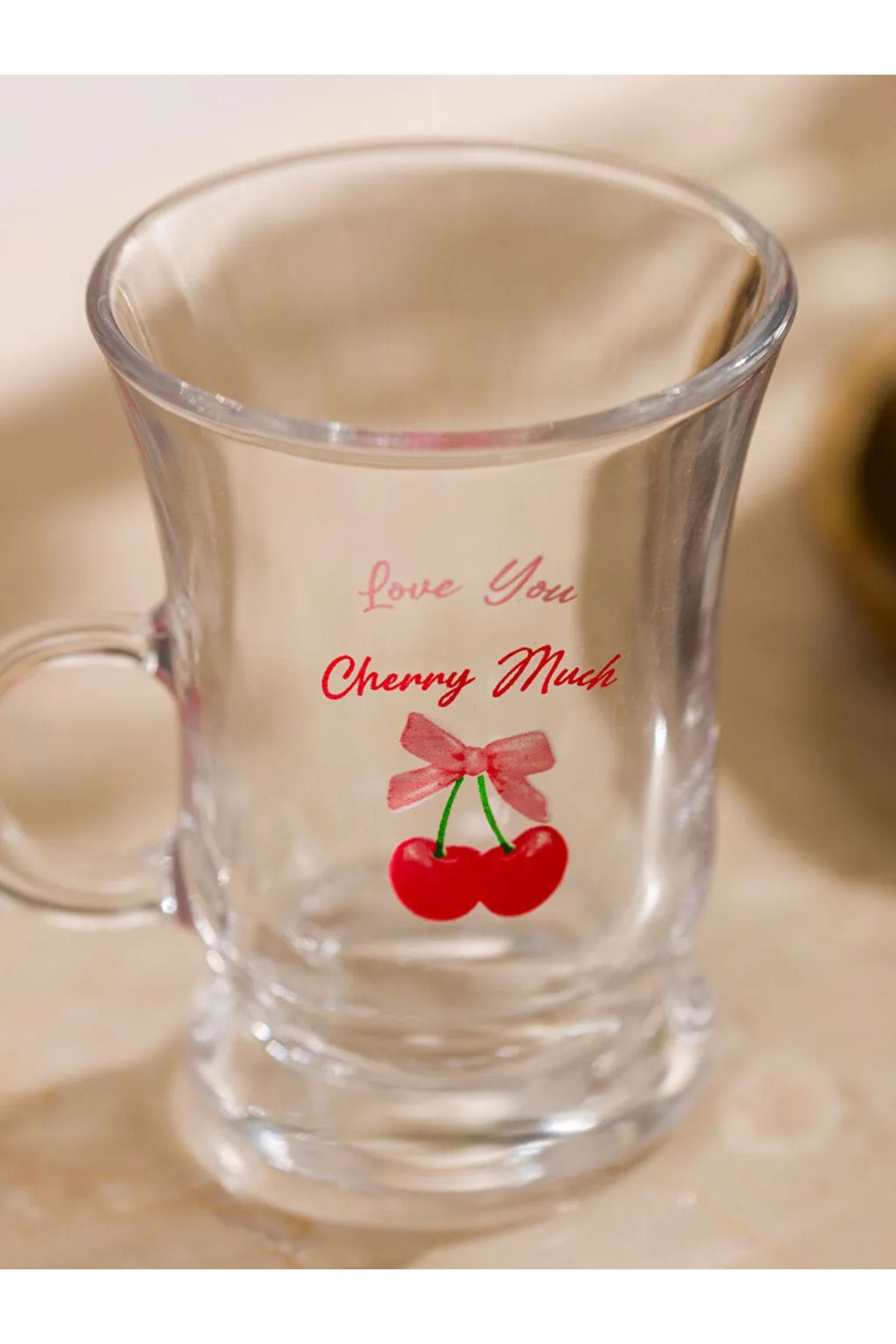 LC Waikiki-Cherry Printed Tea Cups with Handles Set of 6 - 110 ml 5