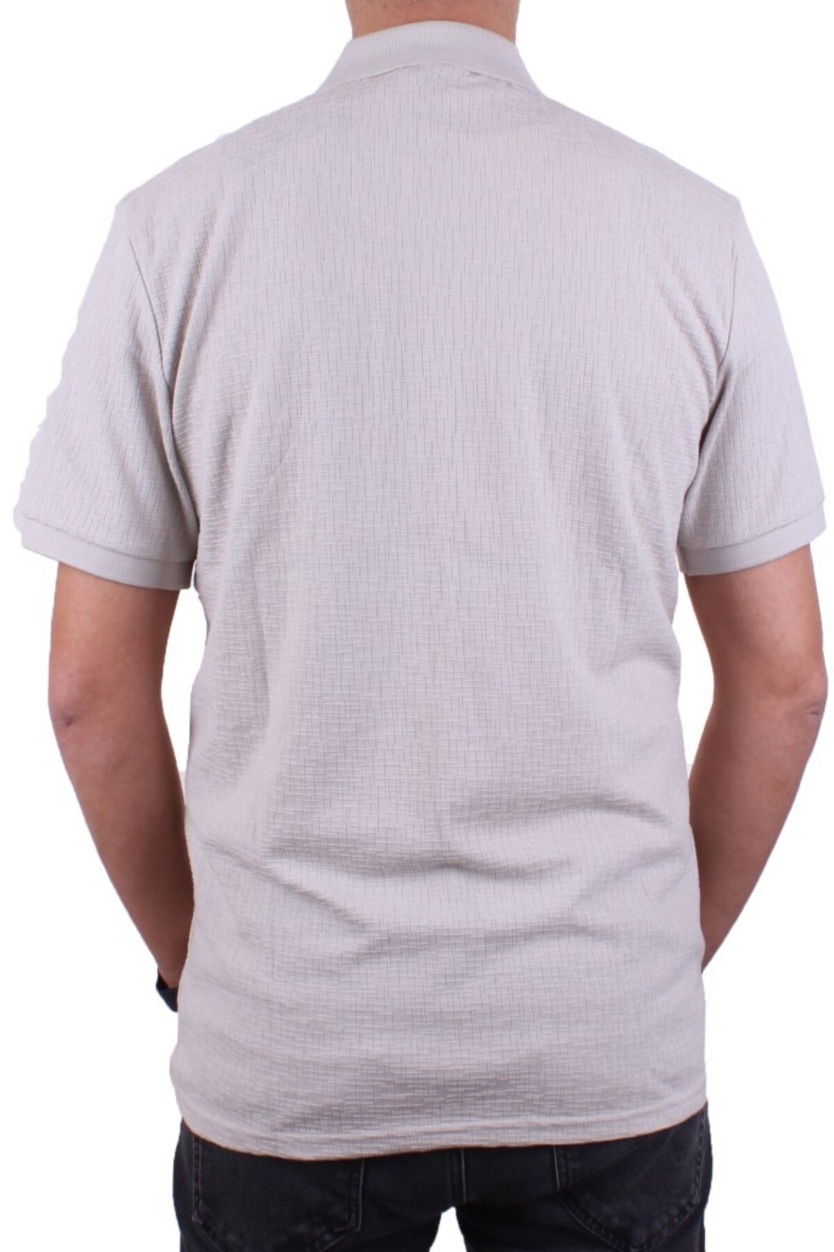 Twister Jeans-Twister 2288 Gray Daily Short Sleeve Regular Cut Cotton Polo Collar Men's T-Shirt 4