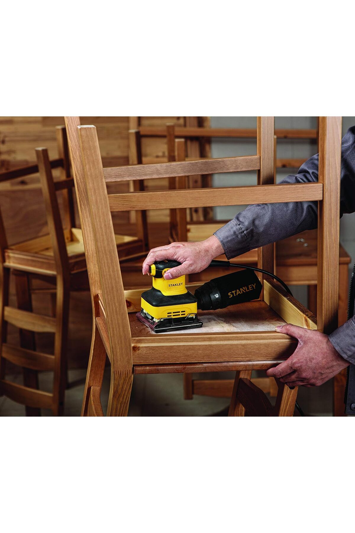 Stanley-Power Tool Corded 240Watt 1/4 Sheet Sander,SS24-B5 4