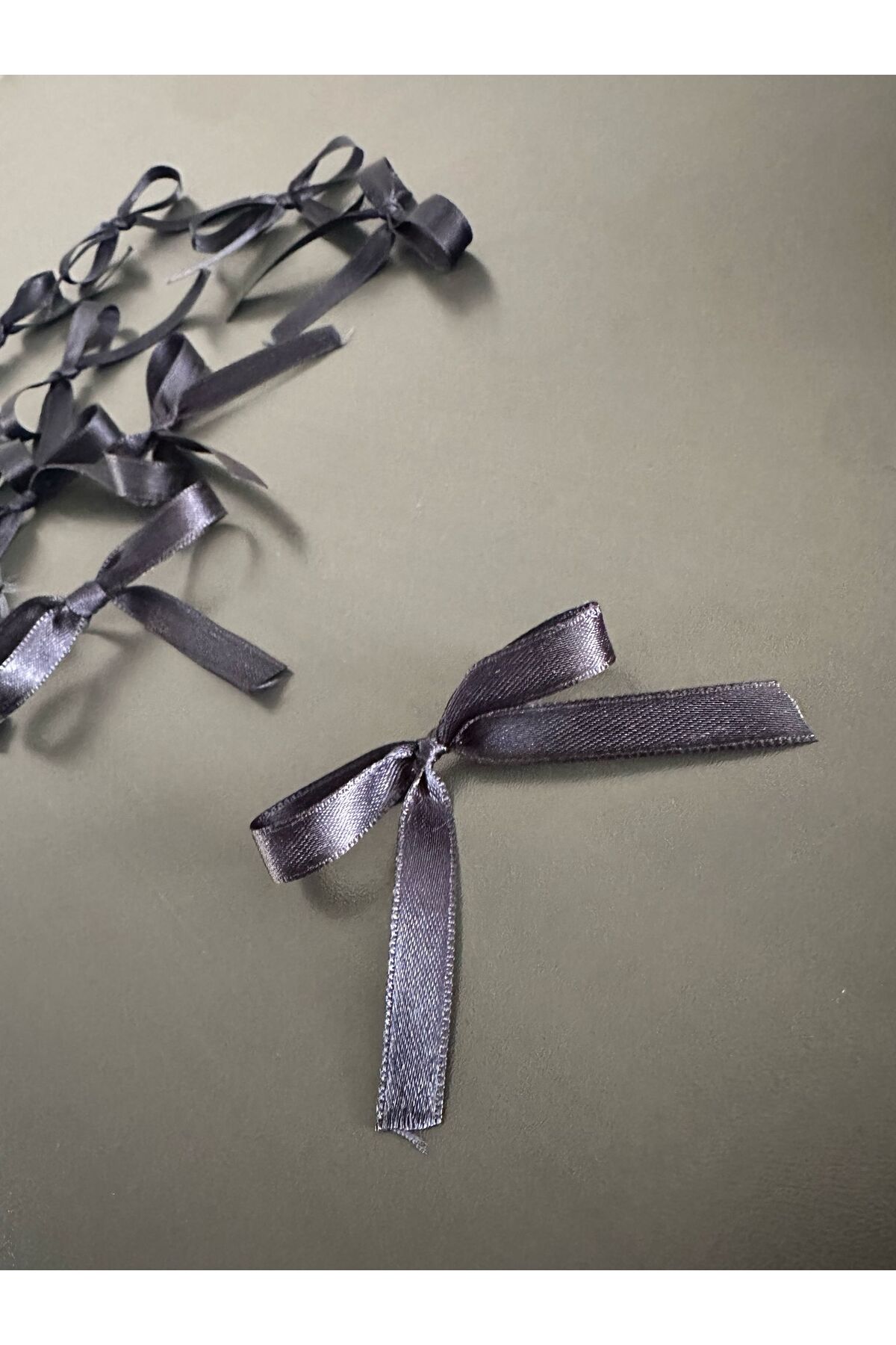 50pcs Navy Blue Satin Bow Ties Small 10mm Handmade
