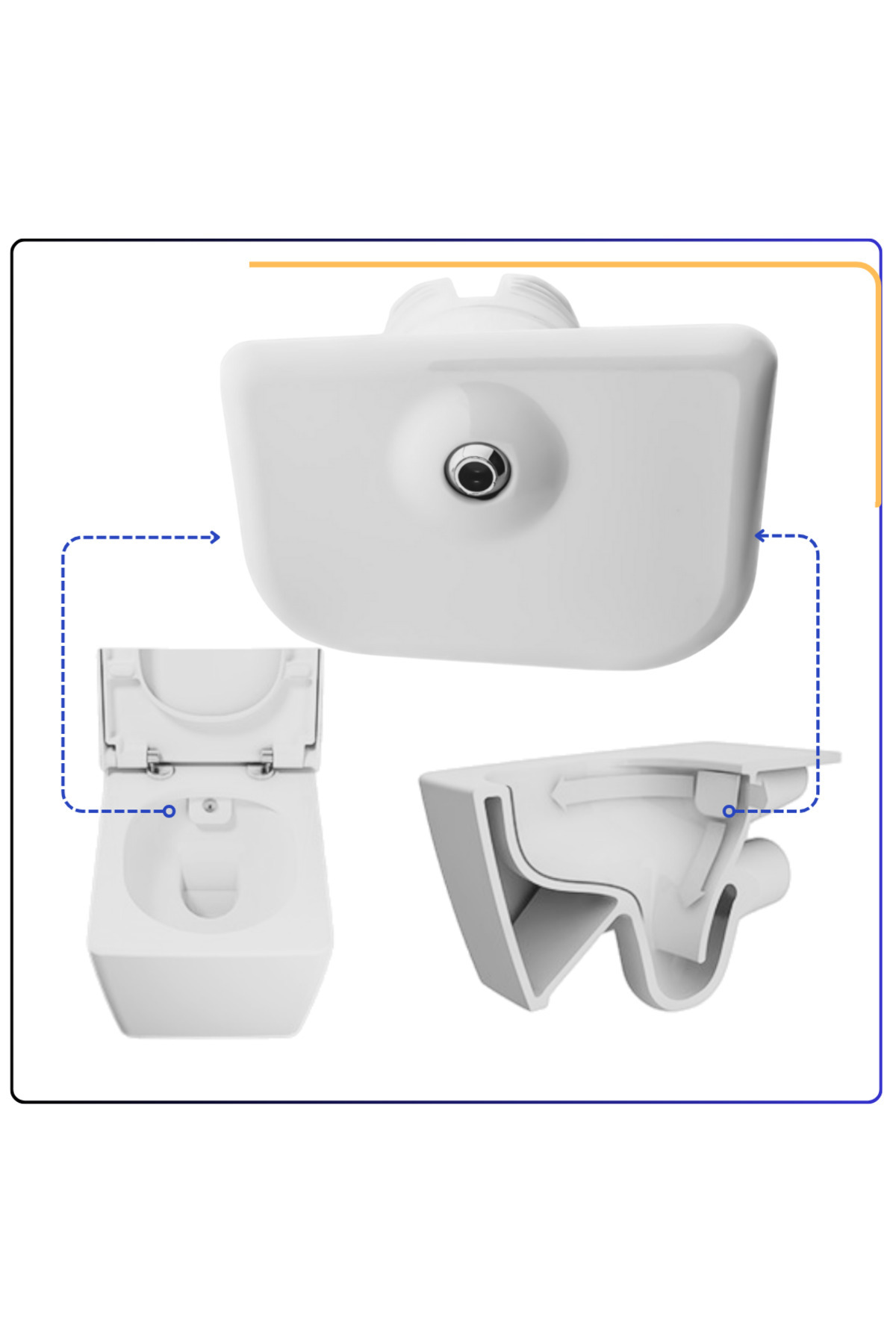 VitrA 325230YP1TE  VitrA Rim-ex Taharet Rozet Seti