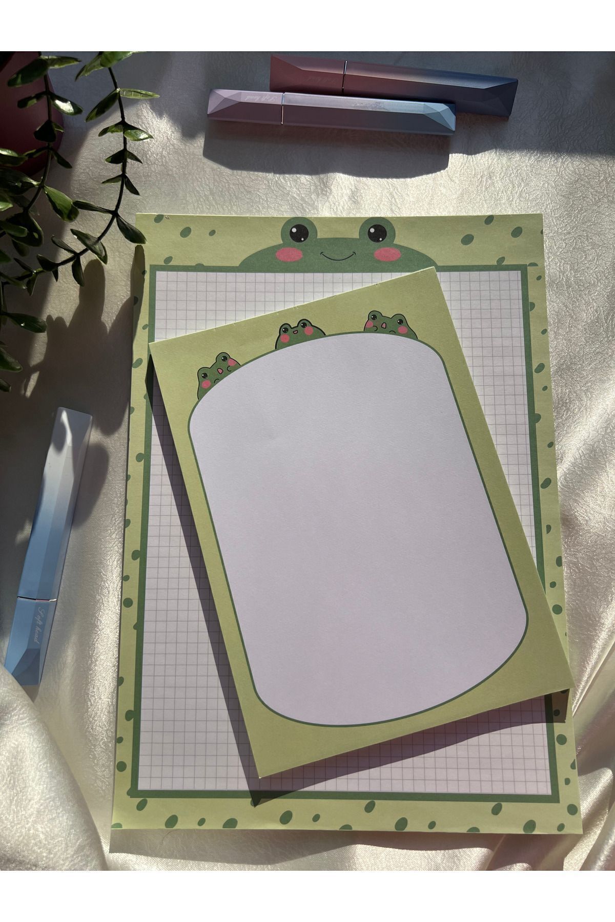 Mirya Notes-Frog PAtterned A4-A5 Notepad Set - Notepad (quAred) 2