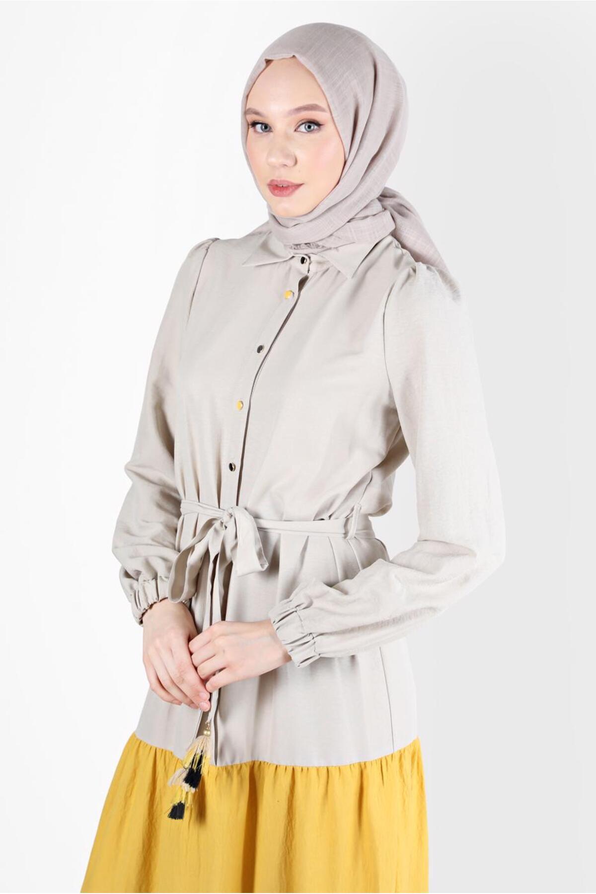 آلوینا لباس کمربند 42625 رنگارنگ