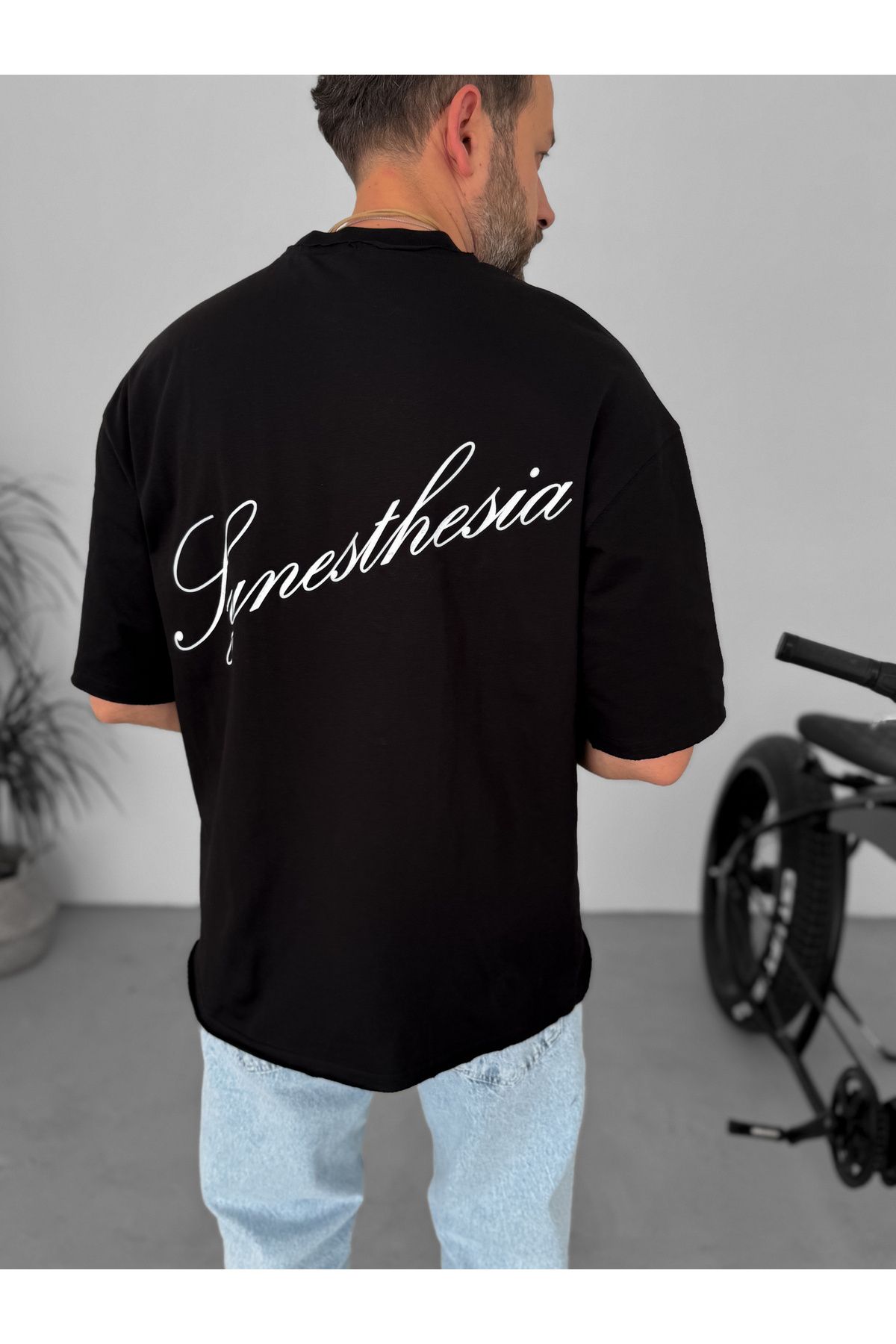 BYBASICMAN-Black Pixeleye Oversize T-Shirt Lb-2015 2