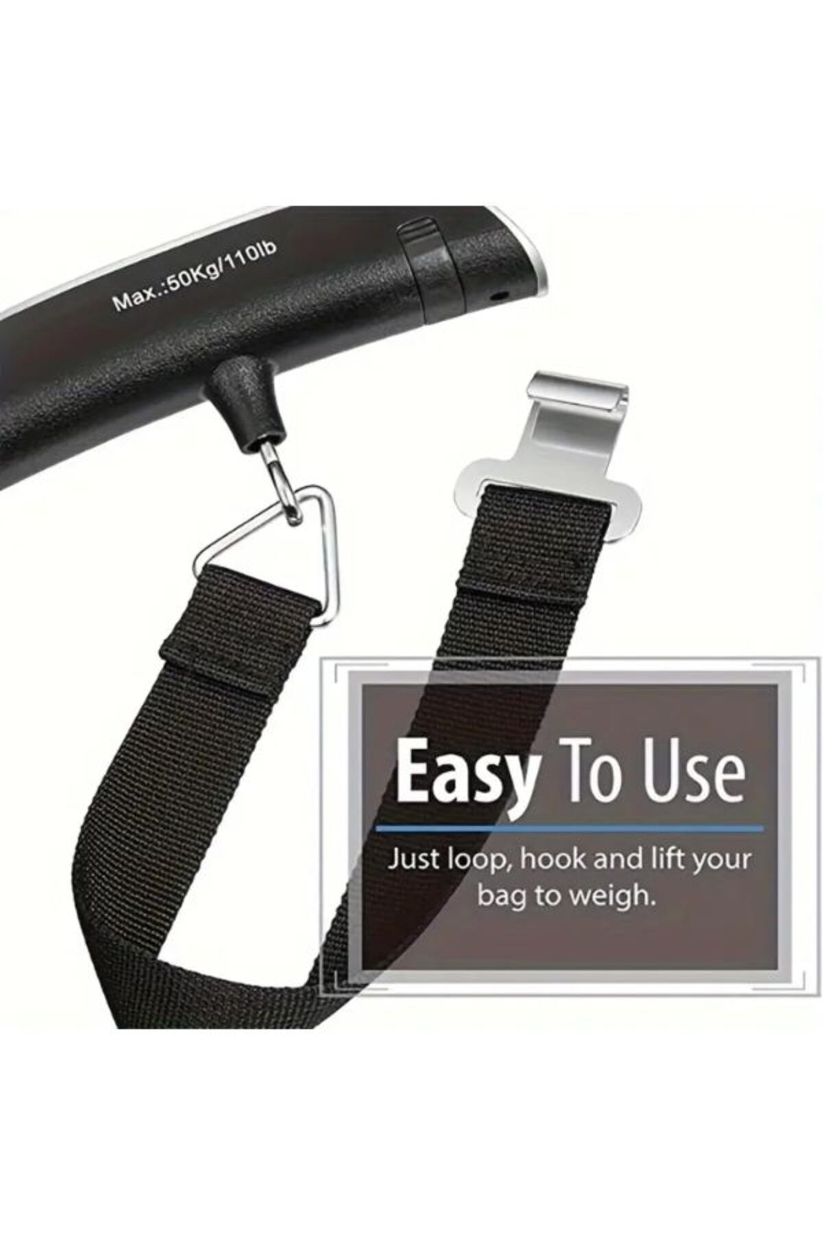 BEXOW-Digital Luggage Scale, Portable Handheld Scale with LCD Display, 50kg/110lb Capacity for Travel 5