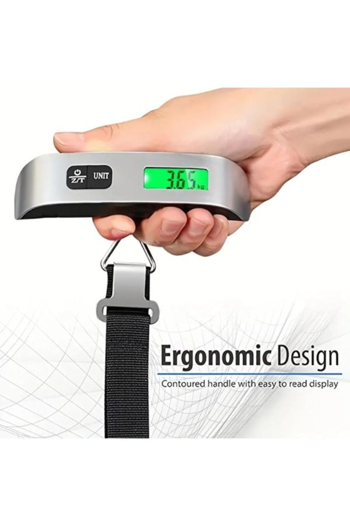 BEXOW-Digital Luggage Scale, Portable Handheld Scale with LCD Display, 50kg/110lb Capacity for Travel 2