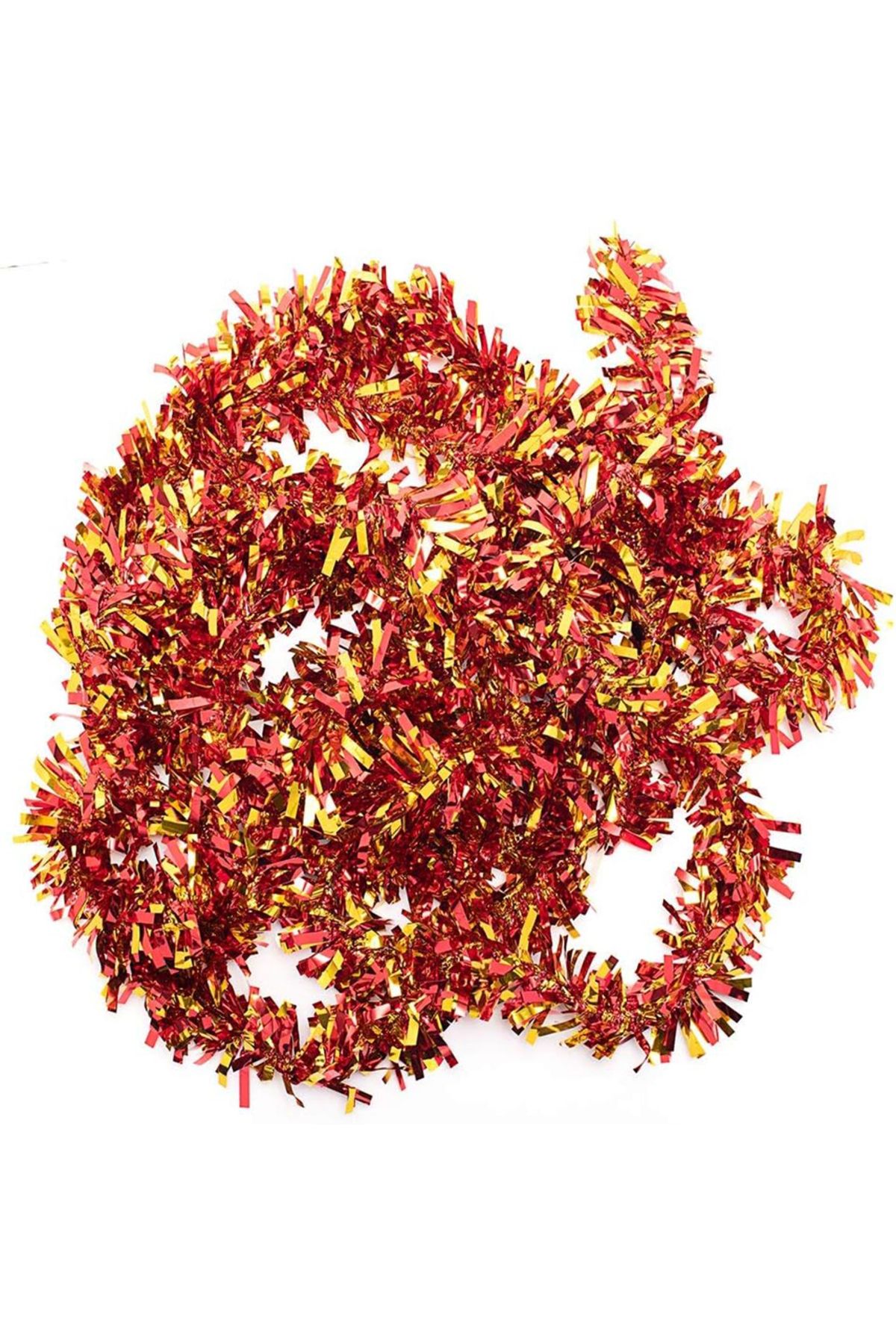 Narnuga Kırmızı Altın Renk 4 cm Genişlik Garland Çift Renk Sim Süs 180 cm (4767) - MCT6216-4452