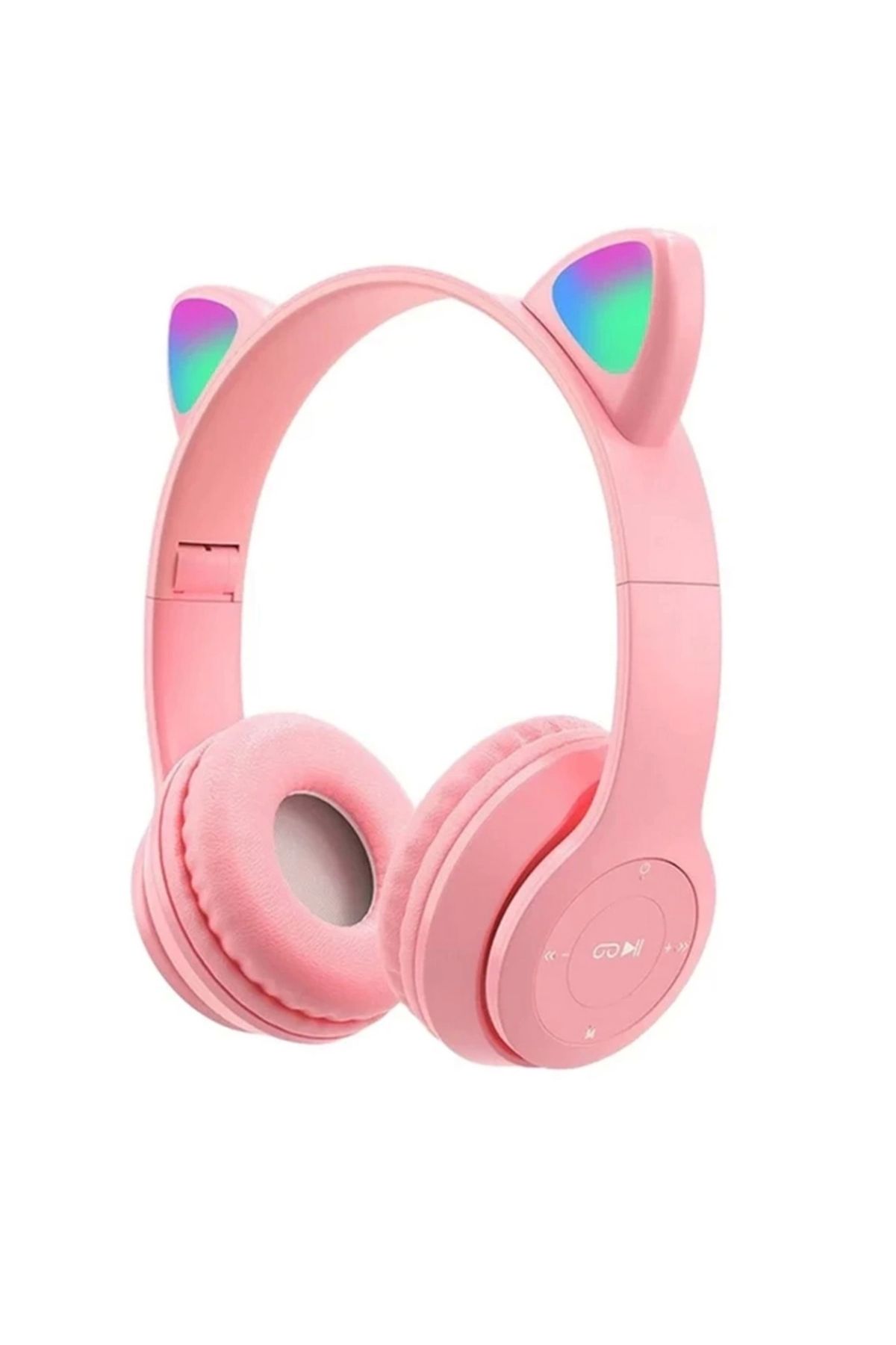 Finetoo Bluetooth Kedili Kulaklık Kablosuz LED Işıklı Şarjlı Müzik