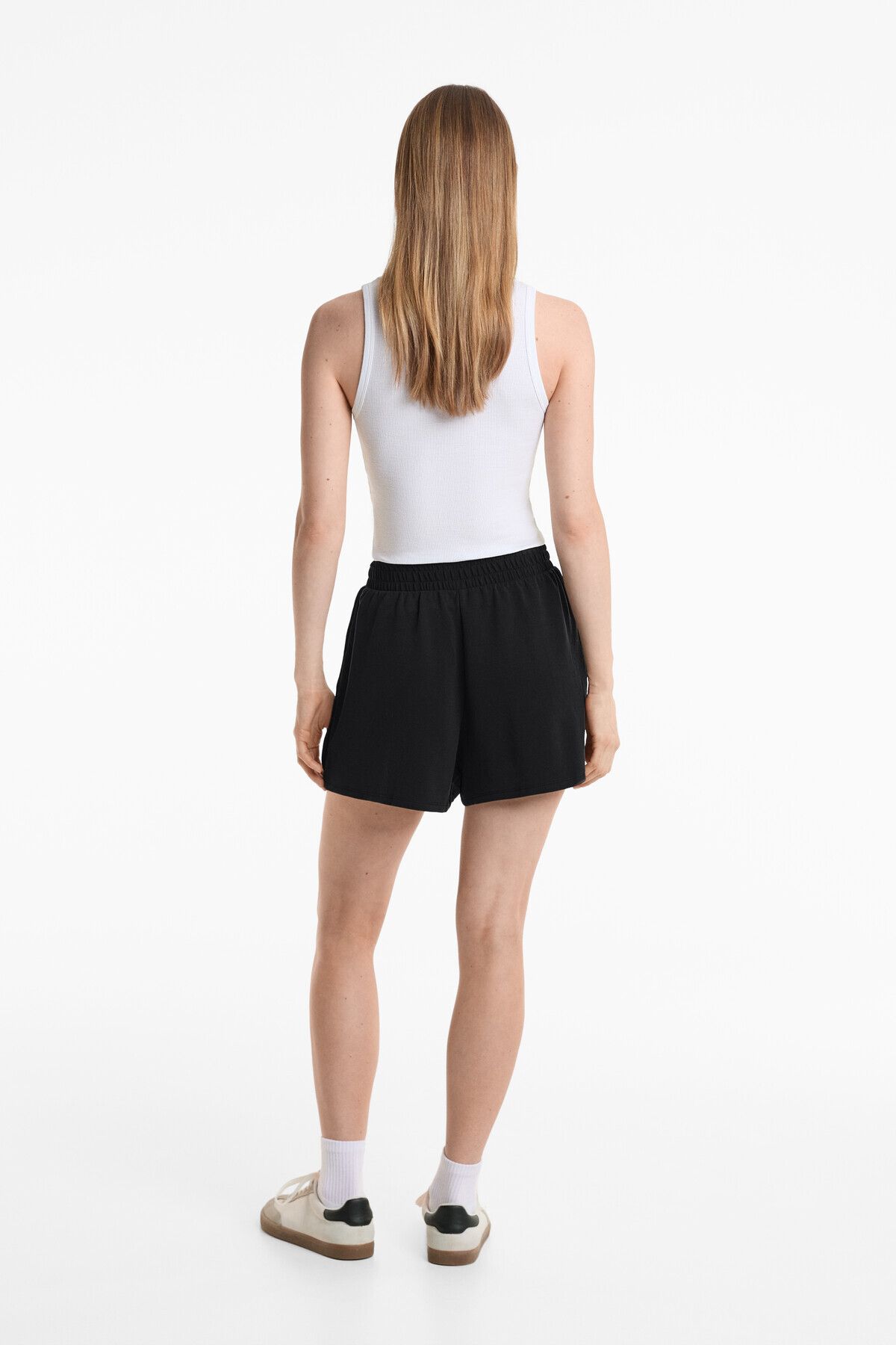 Oysho-Soft Touch wide-leg button shorts with modal 2