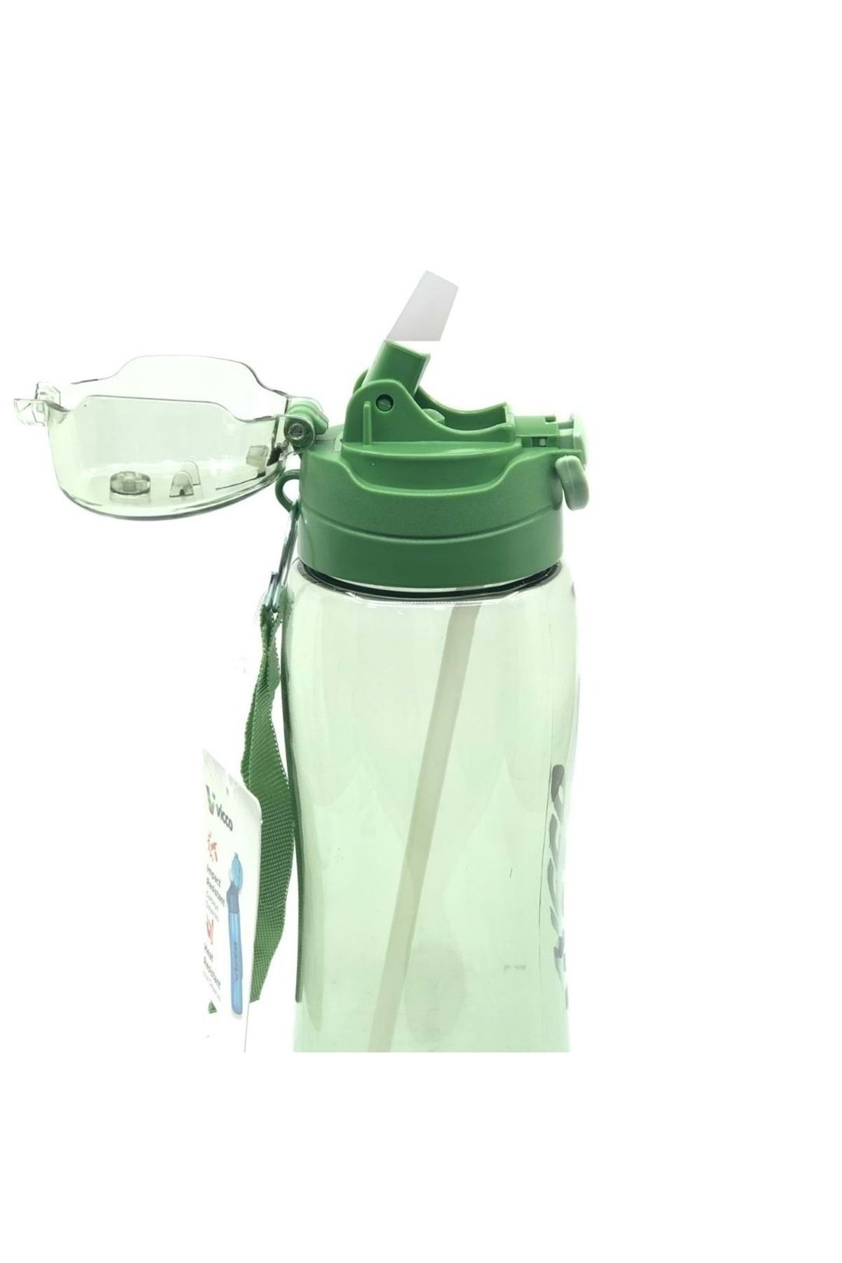 Vicco-Tritan Flask Water Bottle - 750 ml - Locked Lid Khaki 3
