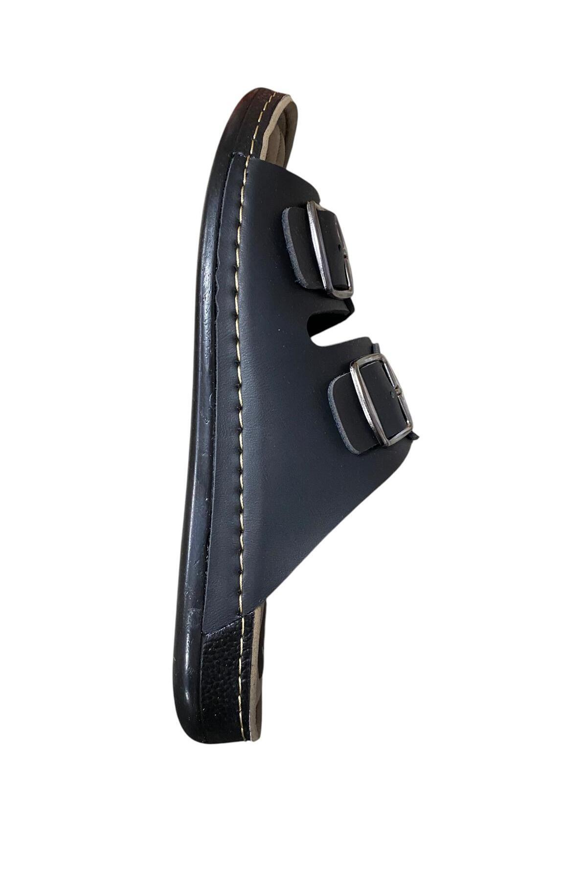 Apella-Men's Flat Sole Double Buckle Summer Slippers 5