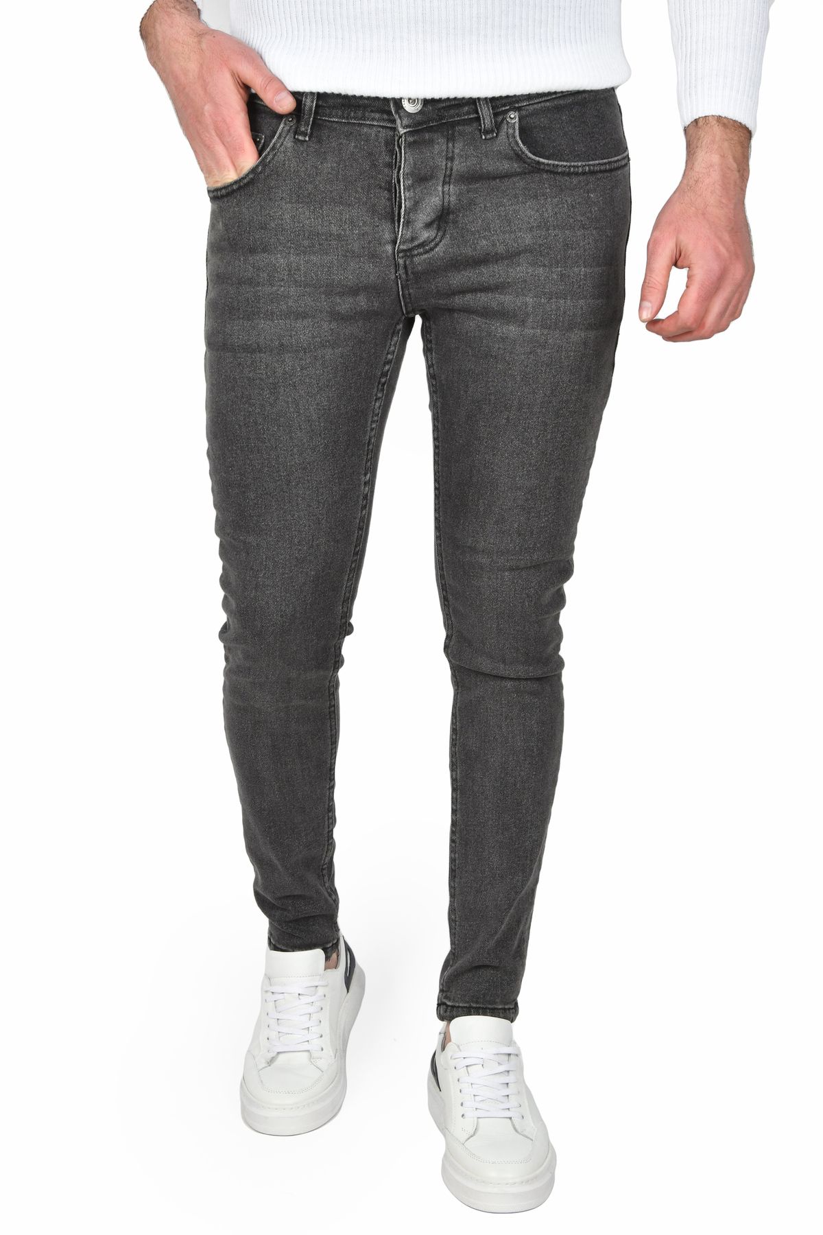 شلوار جین لایکرای مردانه آنتراسیت فصل جدید Stonewashed Skinny Fit Jean 2505130 DeepSea