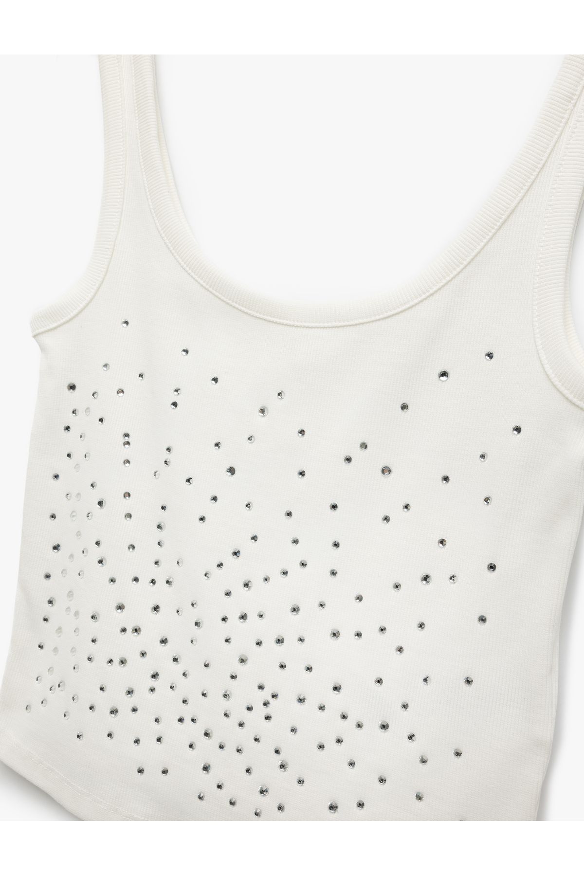 Koton-Cotton Sleeveless Ribbed Stone Undershirt 5