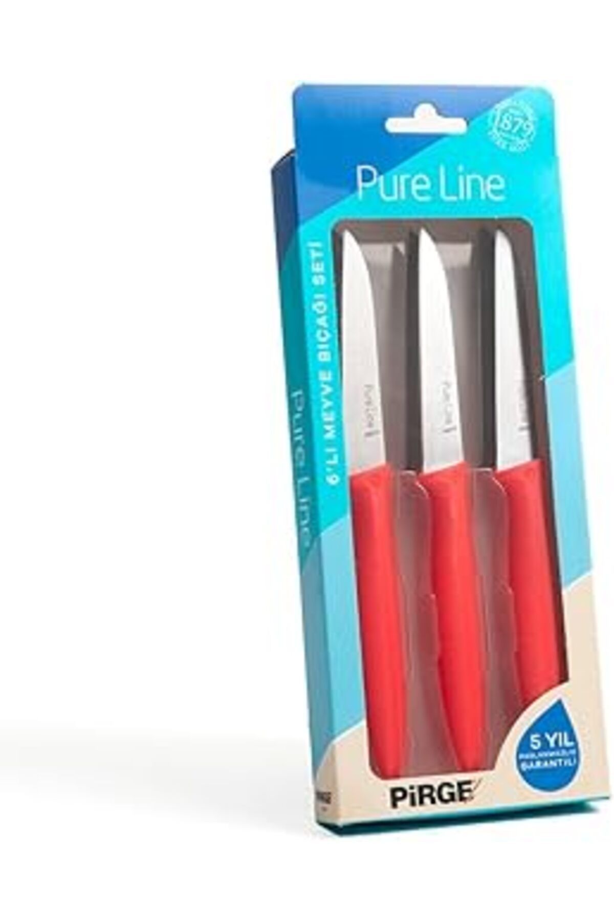 Pazarcan Pure Line Meyve Bıçağı Seti 9 Cm (6'Lı) - Soyma, Doğrama, Dilimleme, Sebze, Meyve Bıçağı (Kırmızı)