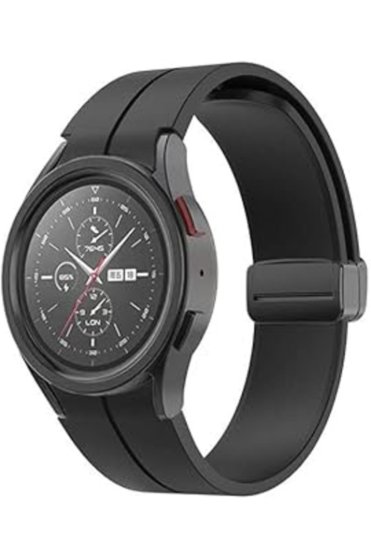 Mu Art Ahşap Galaxy Watch 5 Pro Ile Uyumlu Kayış Katlanabilir Toka Single Line 44Mm Galaxy Watch 5 Pro Ile Uyuml