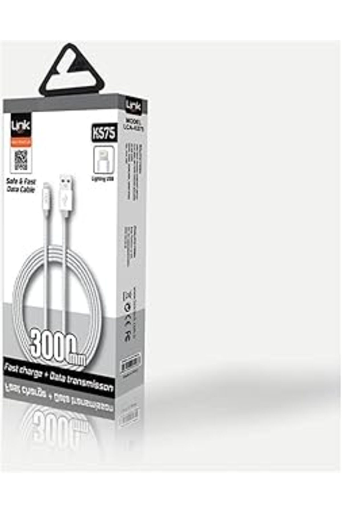 Mu Art Linktech Safe Örgülü Lightning Data Ve Şarj Kablosu 3M K575 - Bey