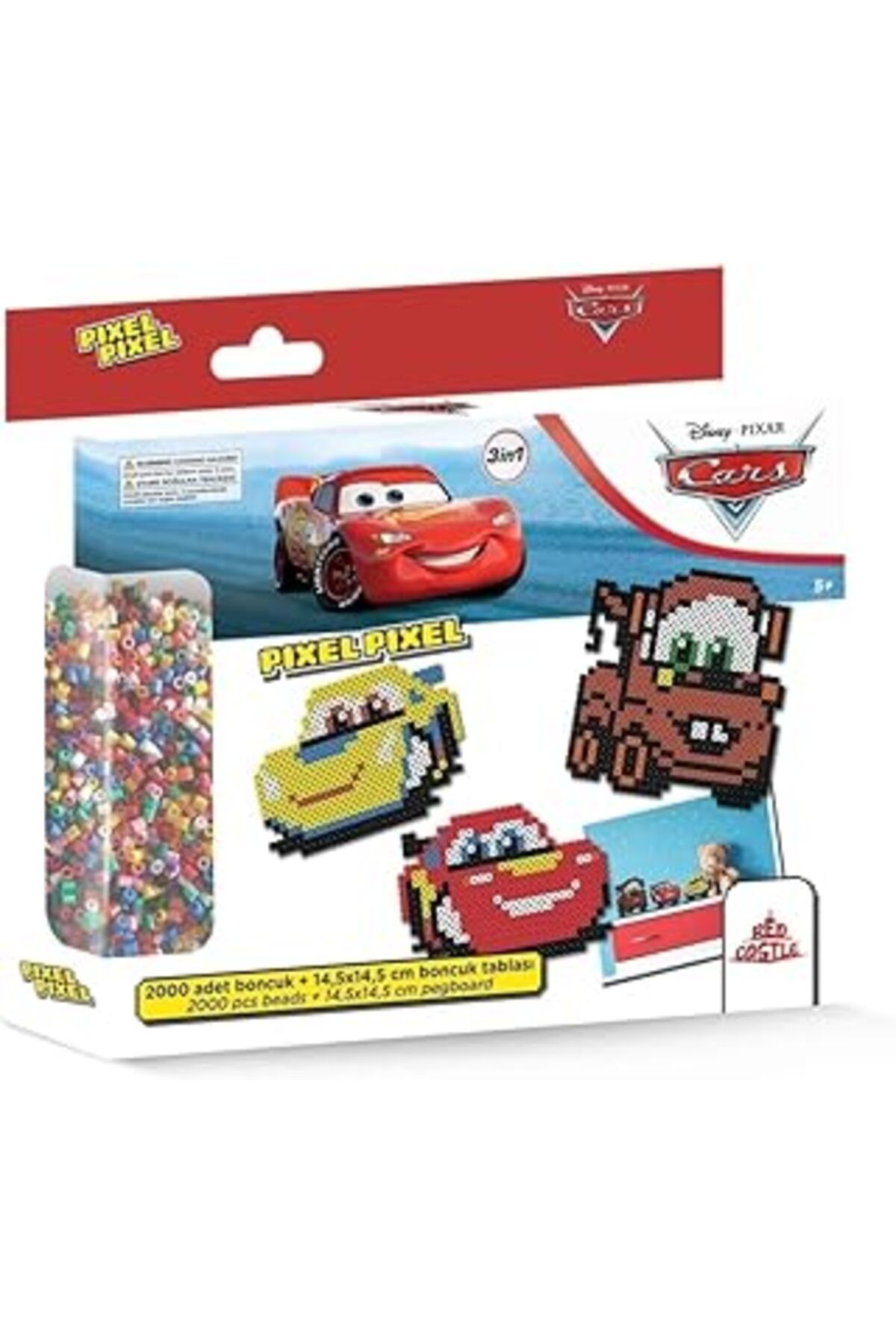 robotrend Red Castle Boncuk Aktivite Ve Oyuncak Seti, Disney Cars 2000 Ad. Renkli Bb29-02