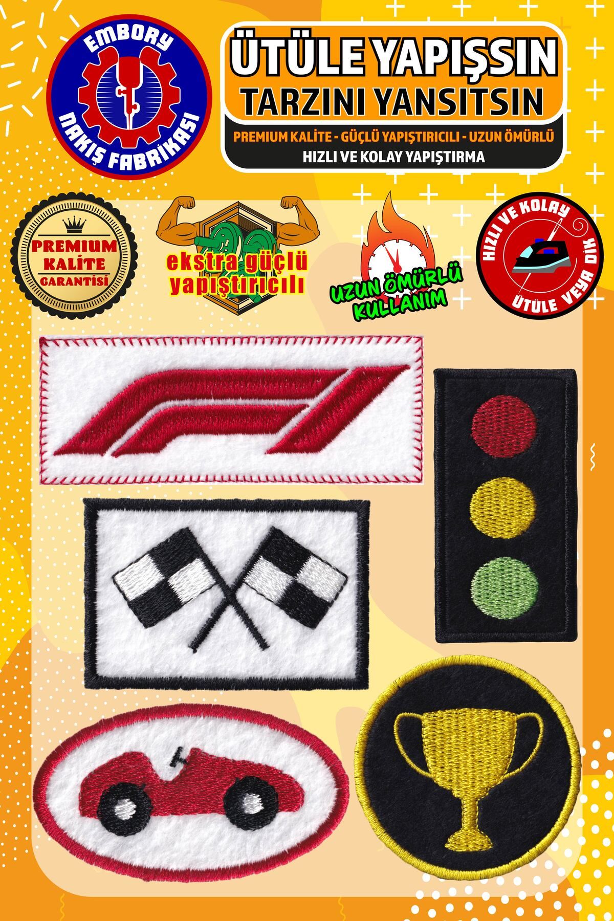 Embory-Adhesive Rigging Patch Set F1 Formula (5 Pieces) Applied with Uterr 1