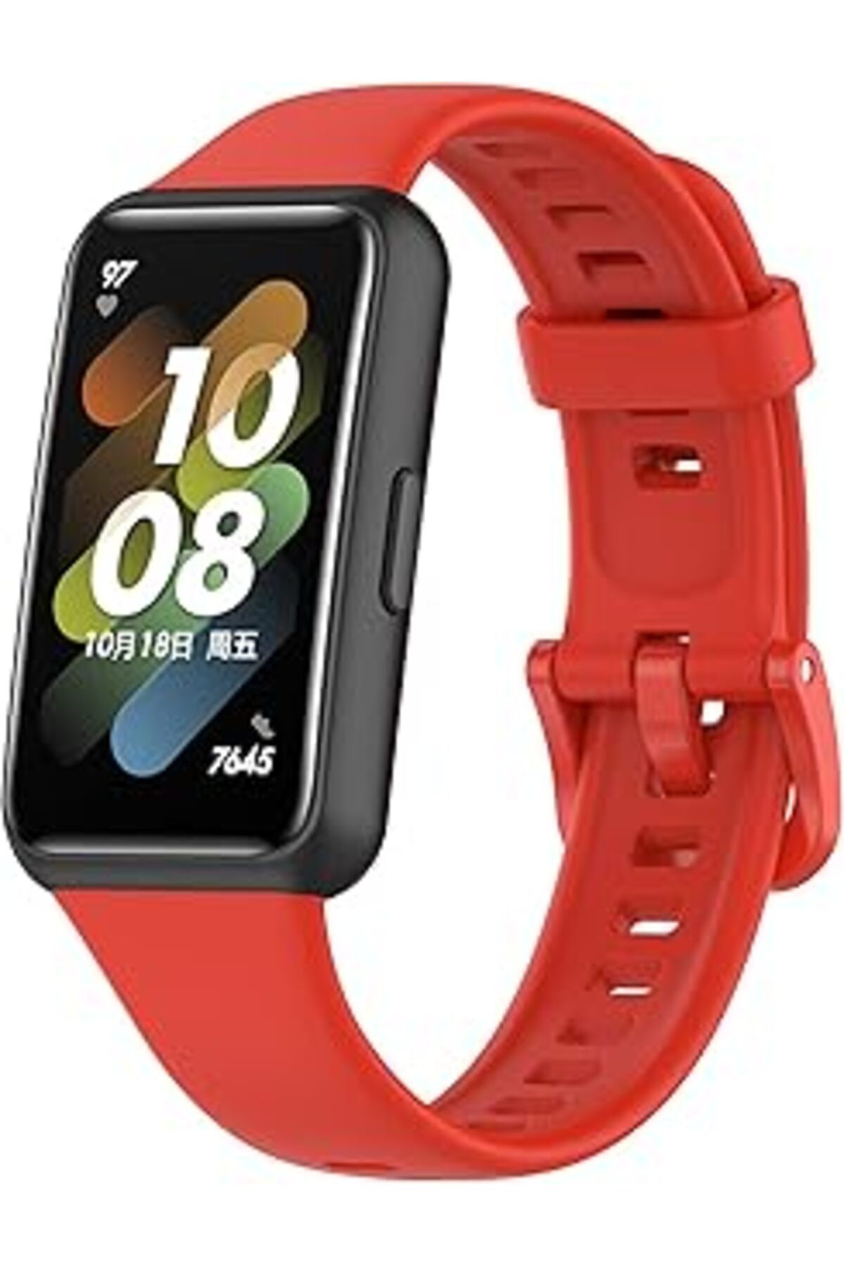 Mu Art Ahşap Huawei Band 7 Ile Uyumlu Saat Kayışı Ent Kaliteli Huawei Mi Band 7 Ile Uyumlu Spor Saat Kontrast Re