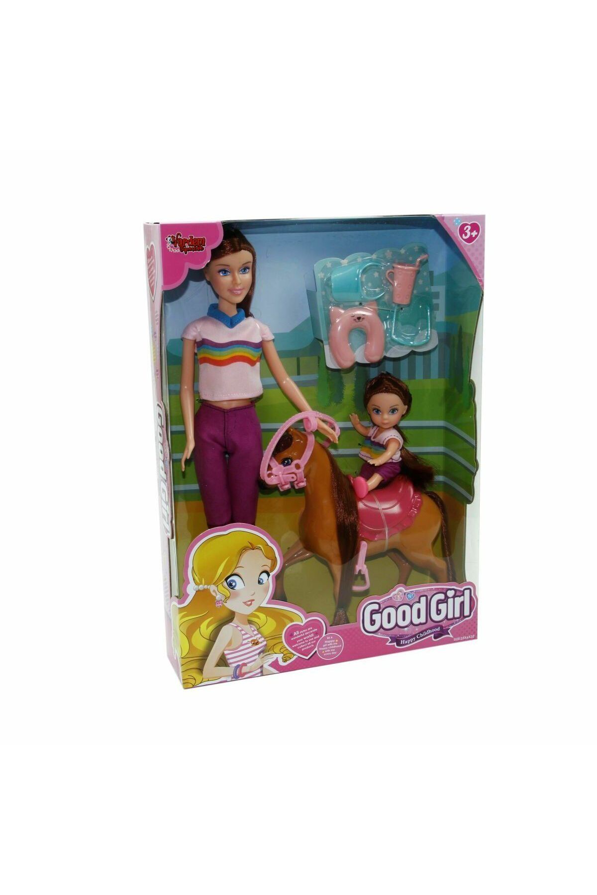 Easy Tedarik WG-115162 Kutulu 29cm Atlı Kızı ve Anne Bebek - Vardem Oyuncak