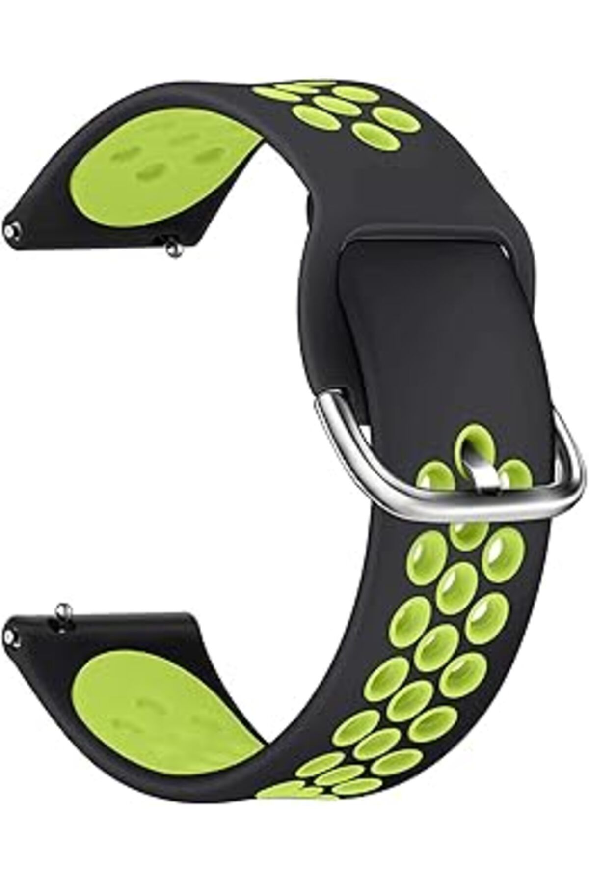 Mu Art Microsonic Huawei Watch Gt Classic Rainbow Sport Band Için Kordon Siyah Yeşil