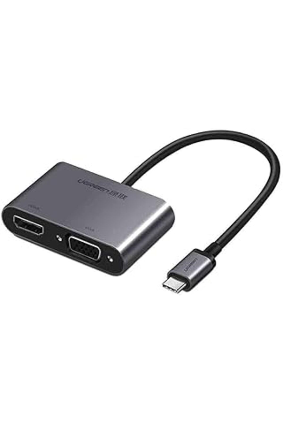 robotrend Ugreen Type-C To Hdmi+Vga Pd Şarj Destekli Dönüştürücü Adaptör Uzay Gri
