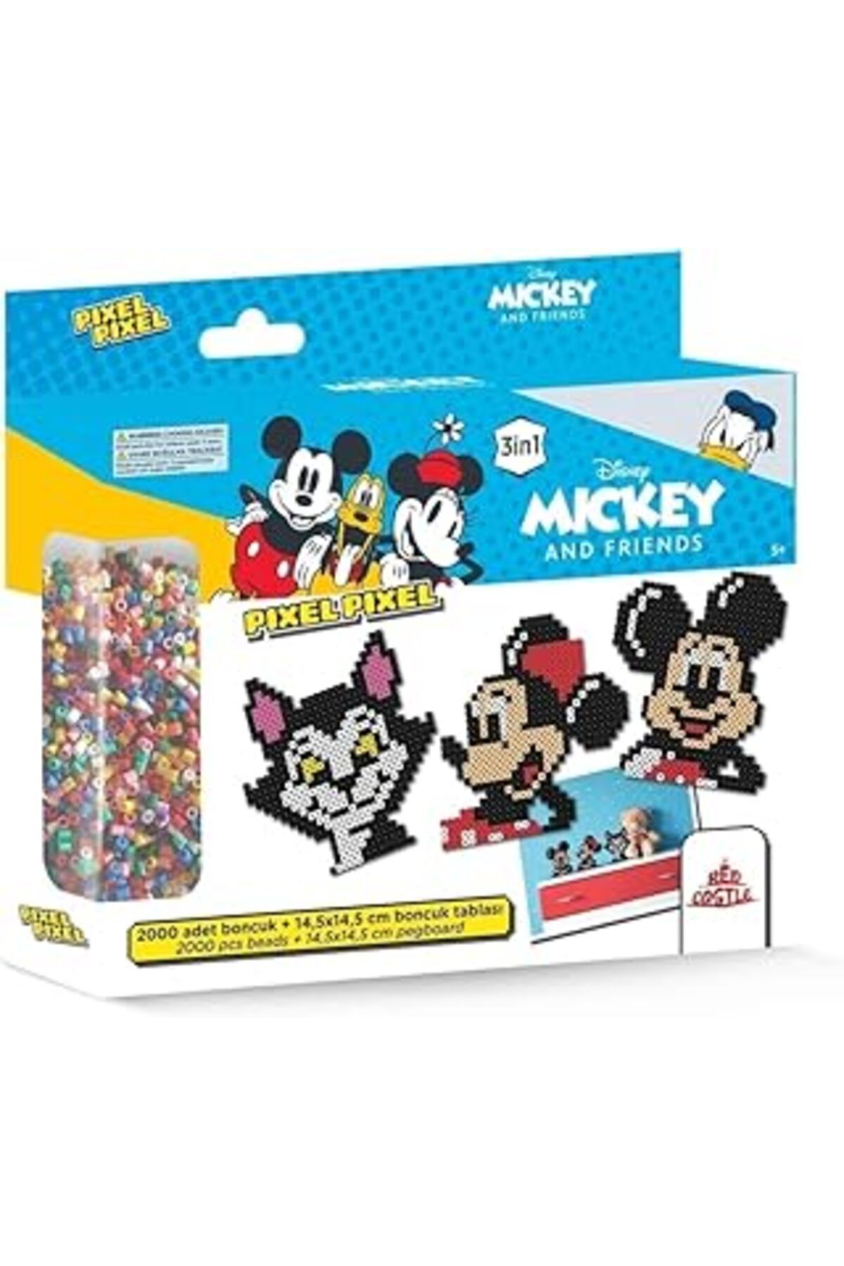 Mu Art Red Castle Boncuk Aktivite Ve Oyuncak Seti, Disney Mickey & Friends 2000 Ad. Renkli Bb29-03