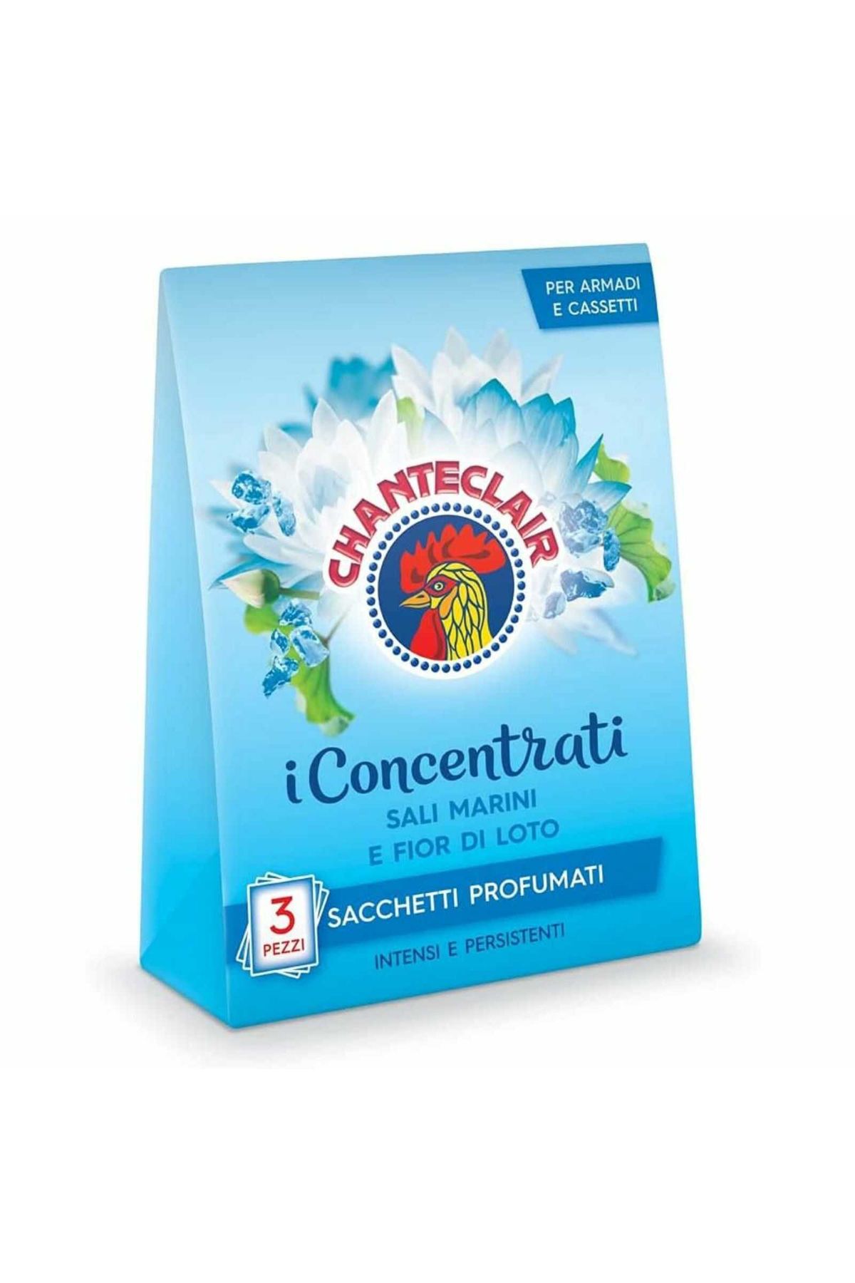 chante clair Set 3 Saculeti Parfumati, Odorizant Dulap Haine, Saruri Marine Si Flori De Lotus, 3 X 12 G - One Size