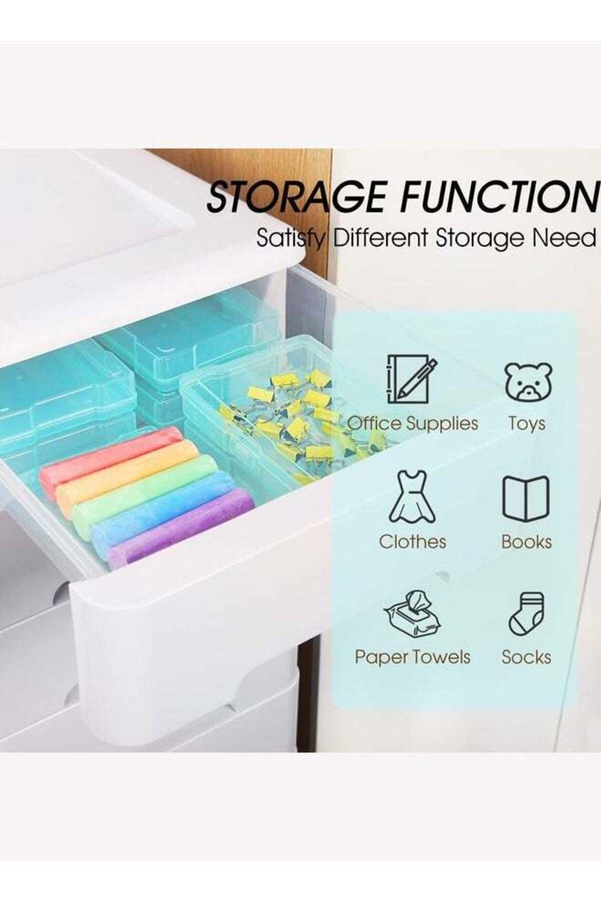 COOYA-Large Storage Card and Personal Organizer, Containers for Storing Arts, Crafts, Toys and Clothe 4