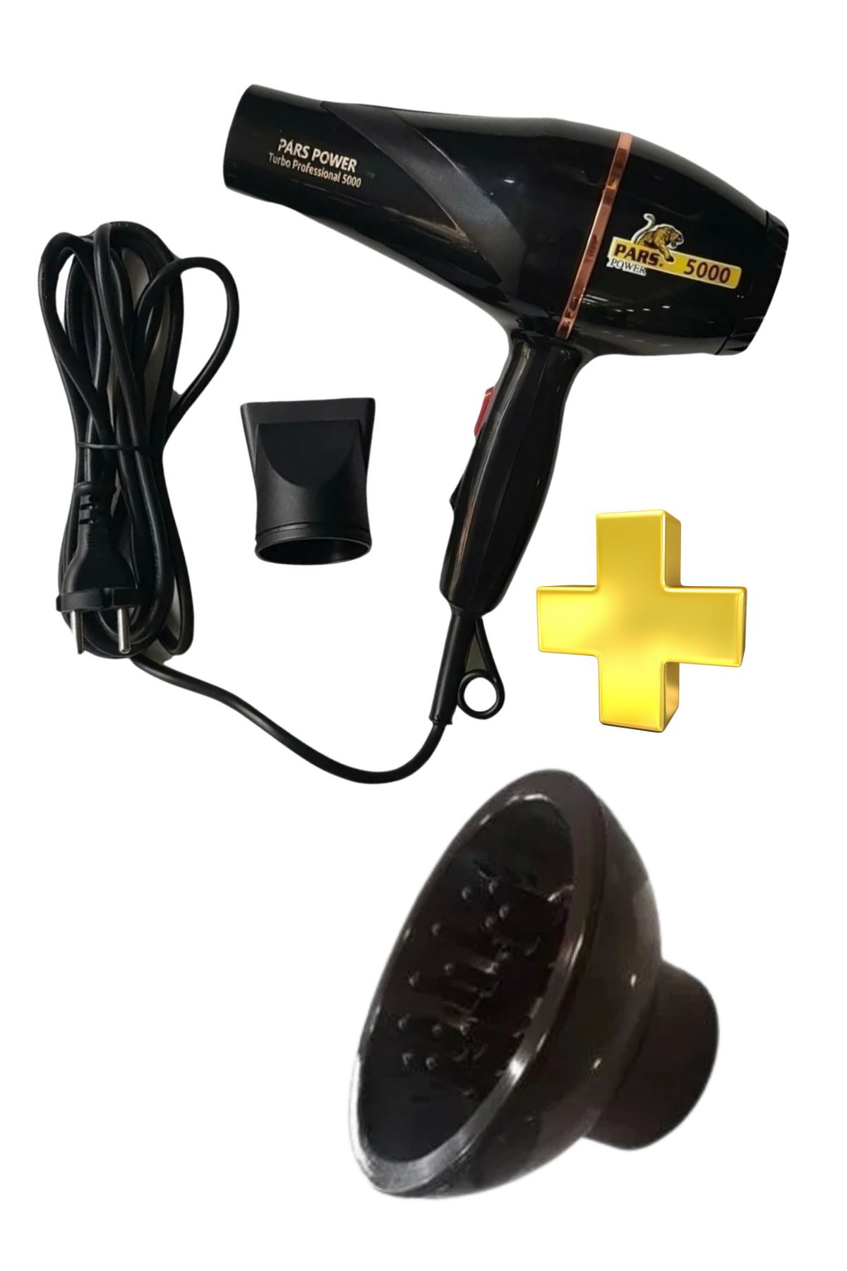 Nano Absolute-Pars 5000 Professional Blow Dryer and Nano Absolute Set Fast Drying & Curl Styling Compatible 1