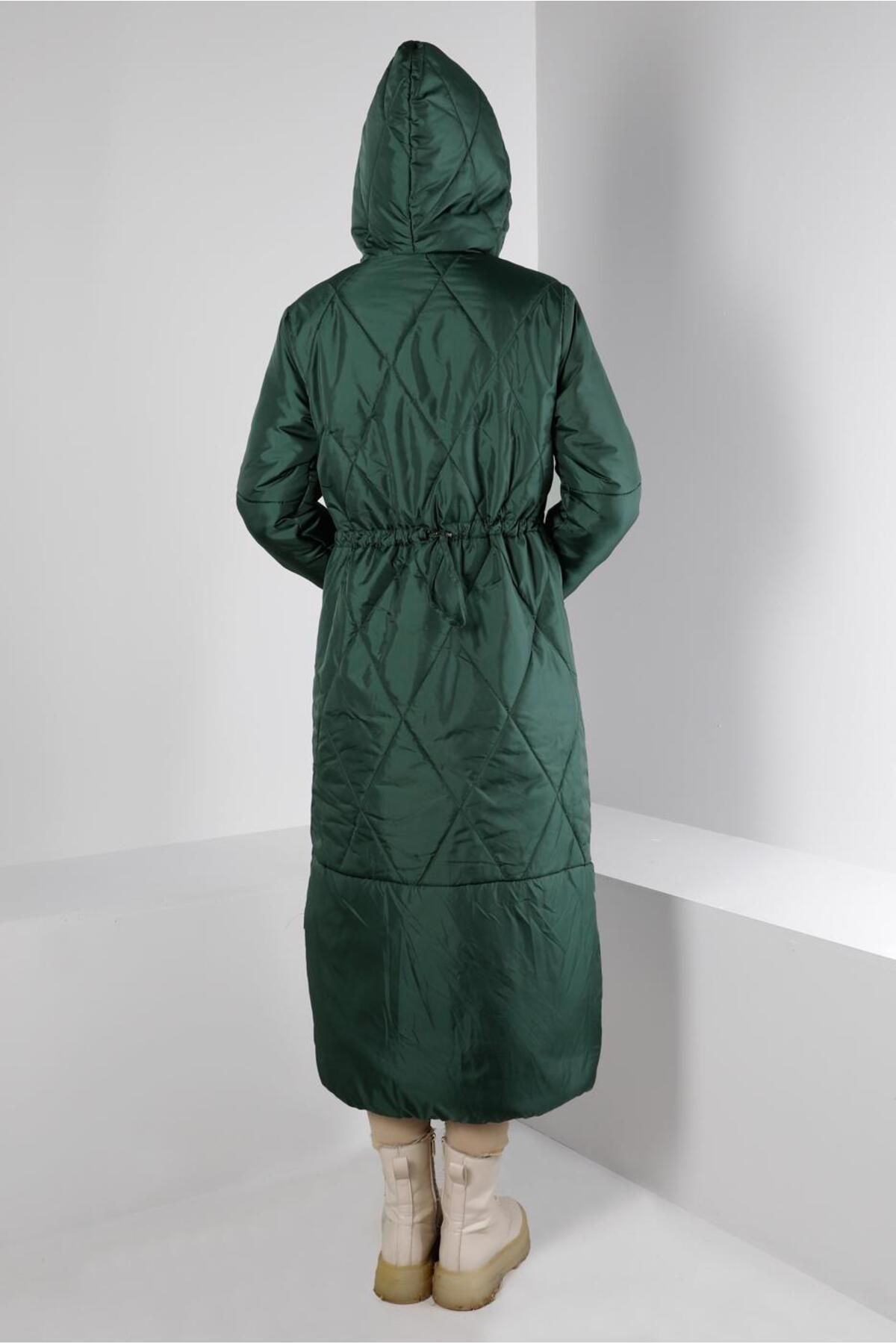 Alvina-Drawstring Hooded Puffer Coat 90320 3