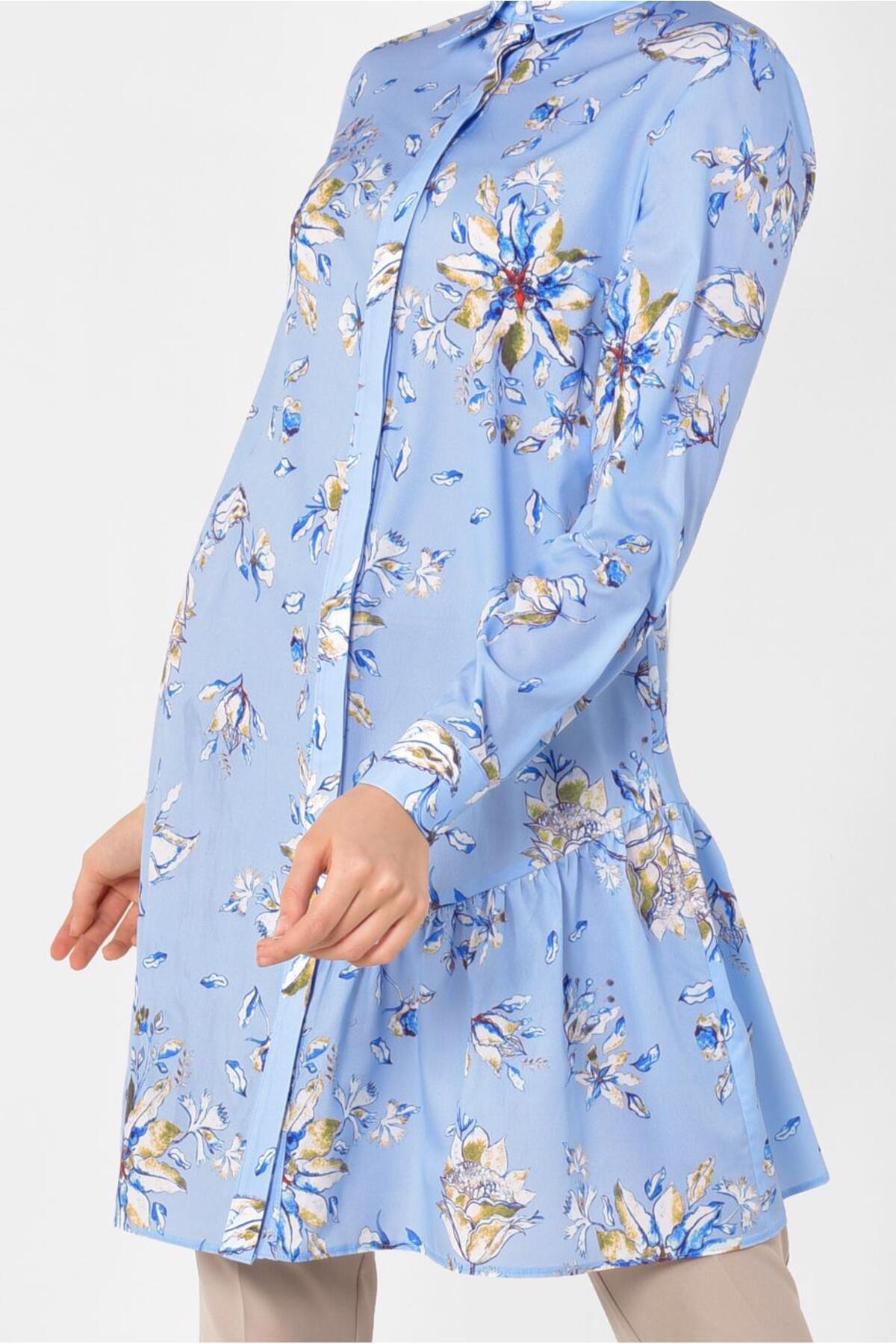 Alvina-Front Button Flower Tunic 4911 4