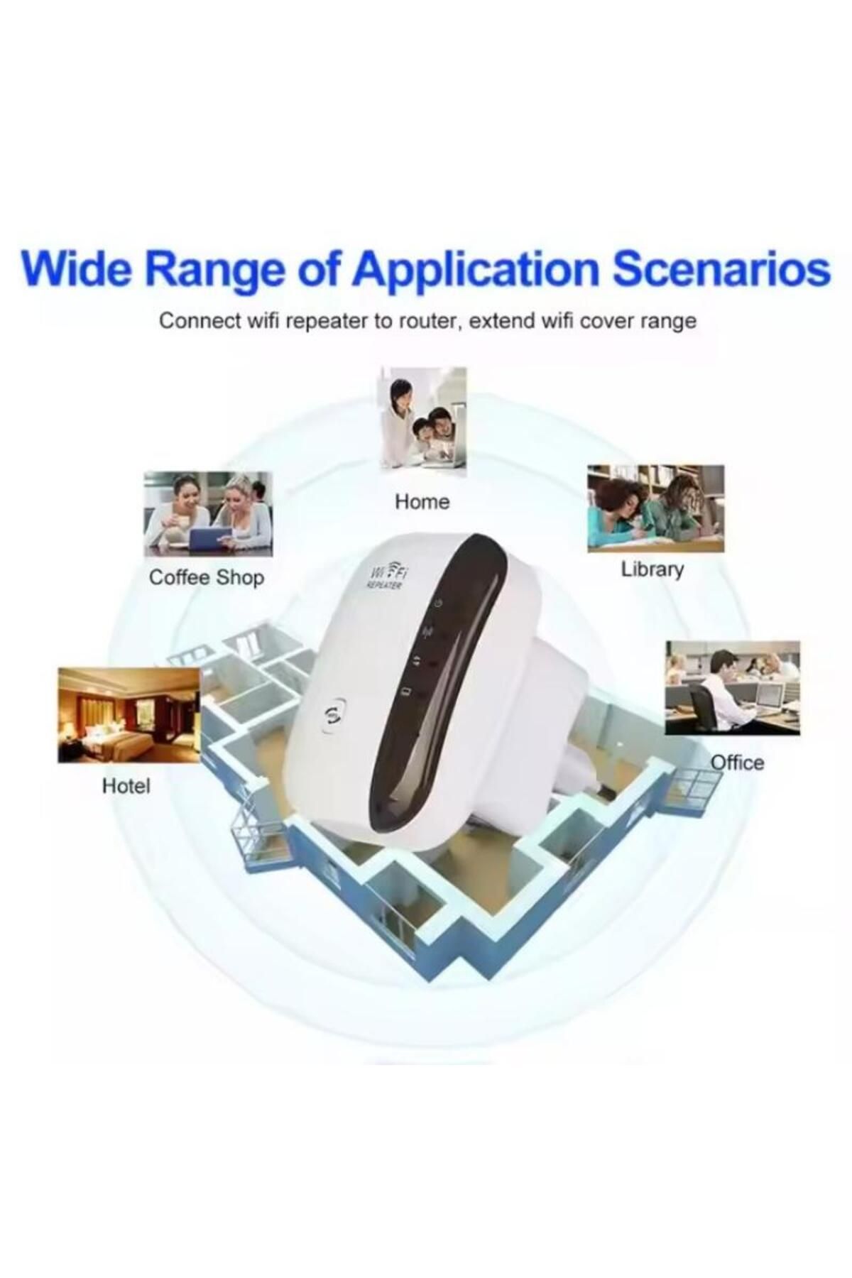 Generic-300M UK wireless WIFI repeater signal amplifier AP router through the wall 3