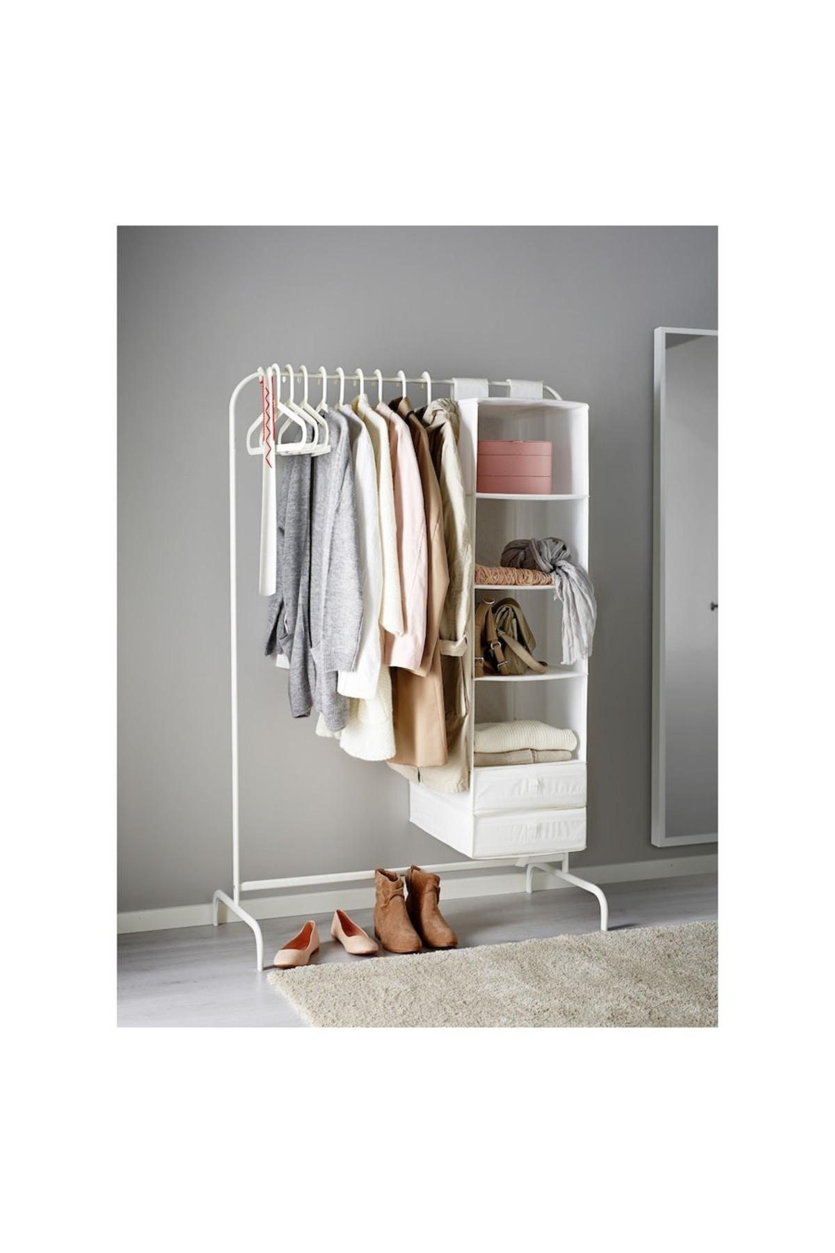 IKEA-MULIG Clothes Rack (White, 99x46 cm) 3