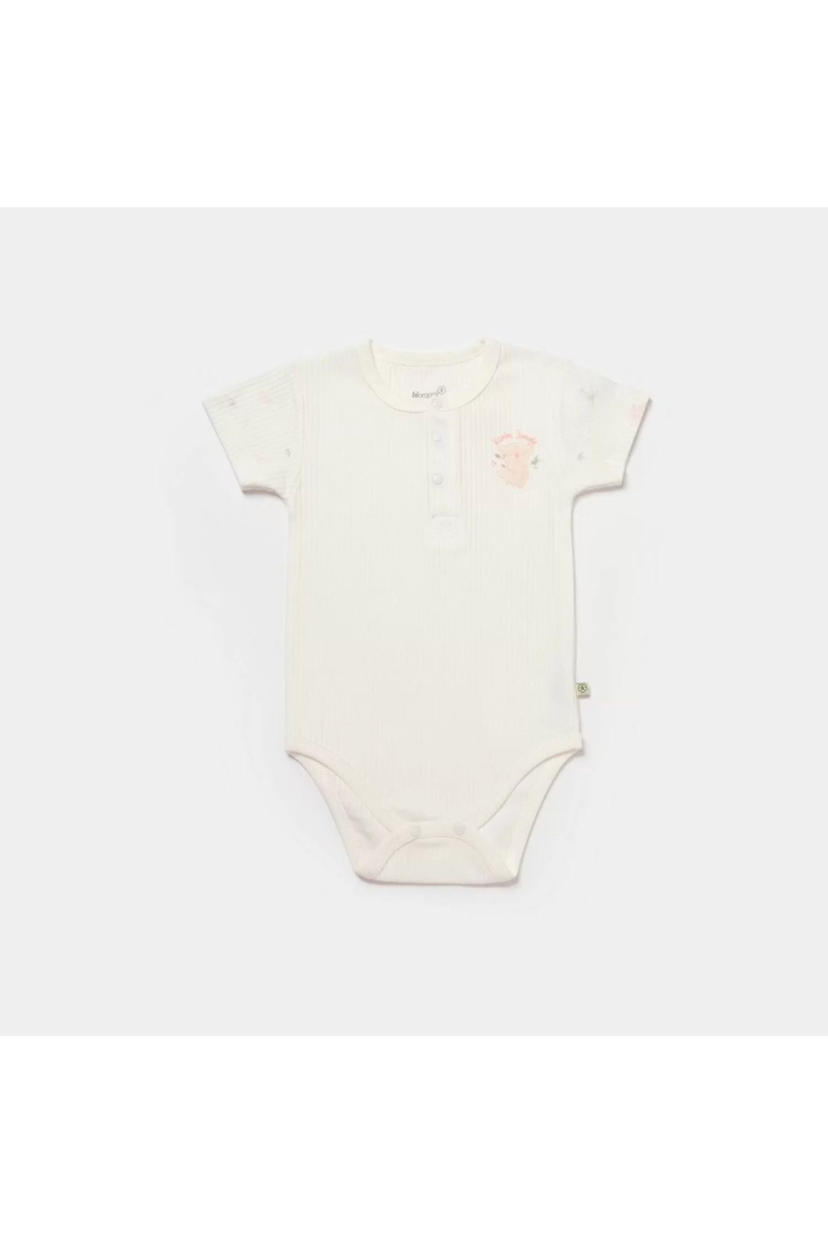 Mu Art Ahşap Koala Jungle Kısa Kol Bebek Body Pembe