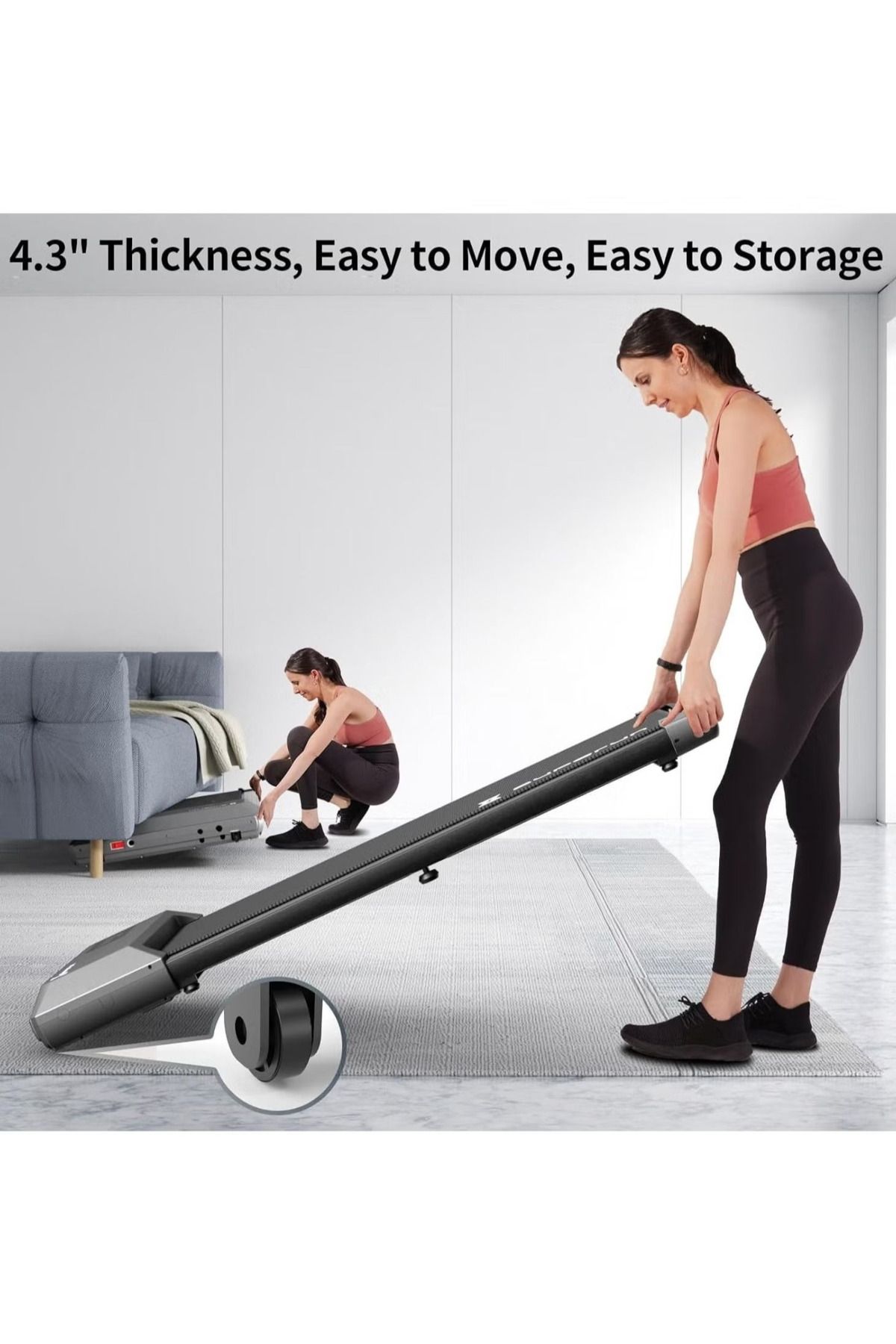 Denx-Foldable treadmill for home use that can be stored under the bed/sofa DX2590 8