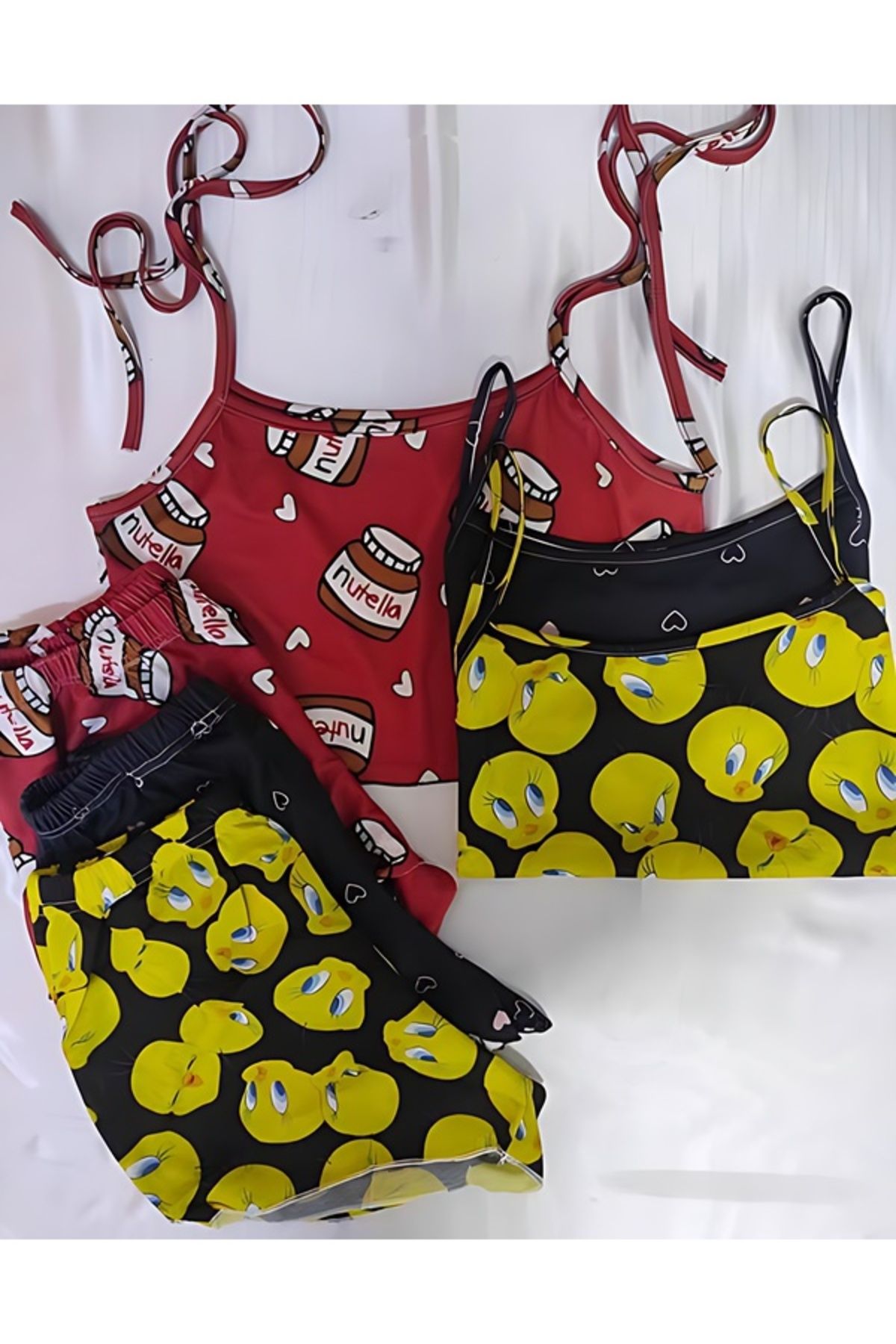 PEMBİŞ HOMEWEAR 3 LÜ ŞORT TAKIMI Kod 0018 K