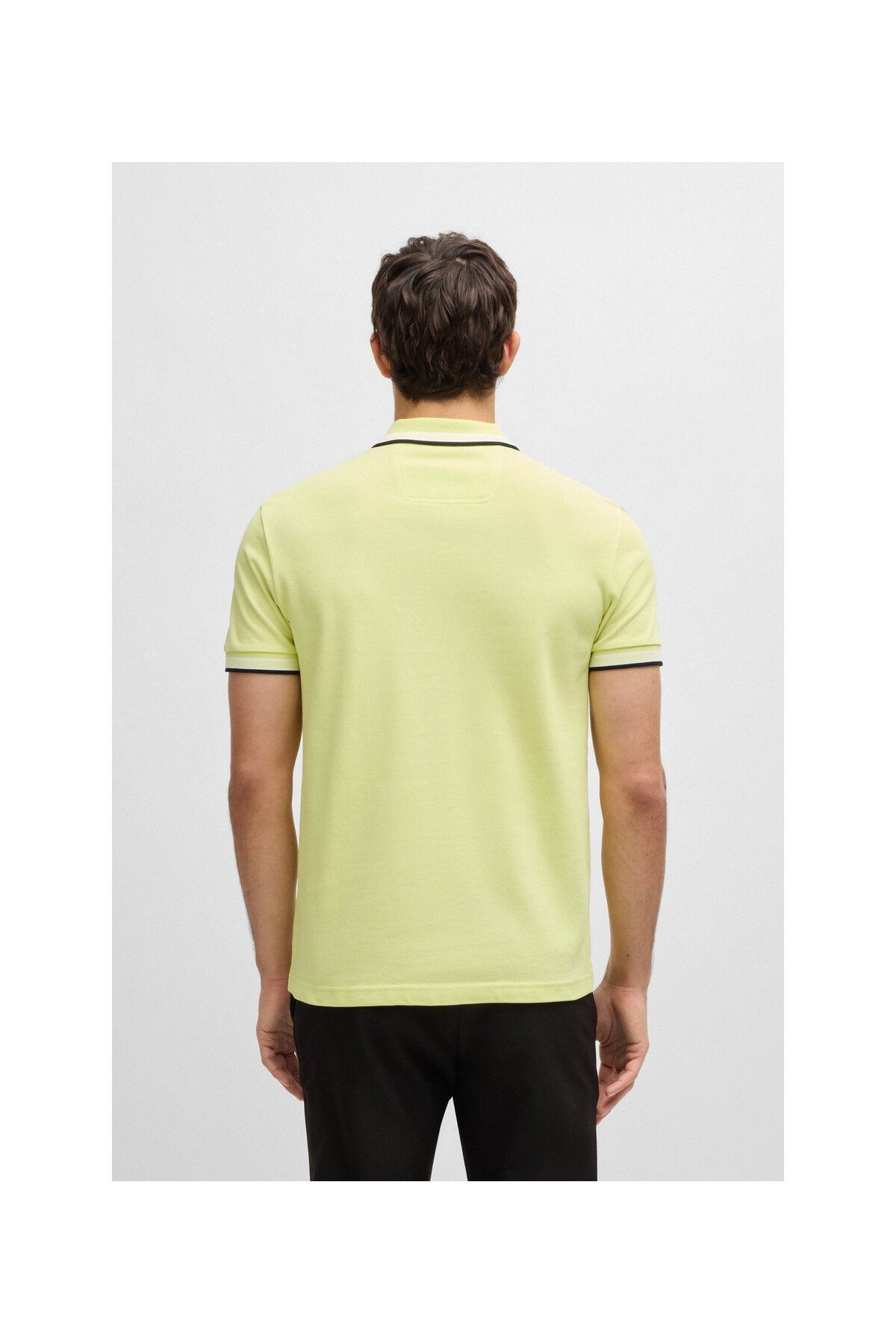 تی شرت یقه پولو مردانه آرم پایین پنبه PIKE POLO T SHIRT BOSS