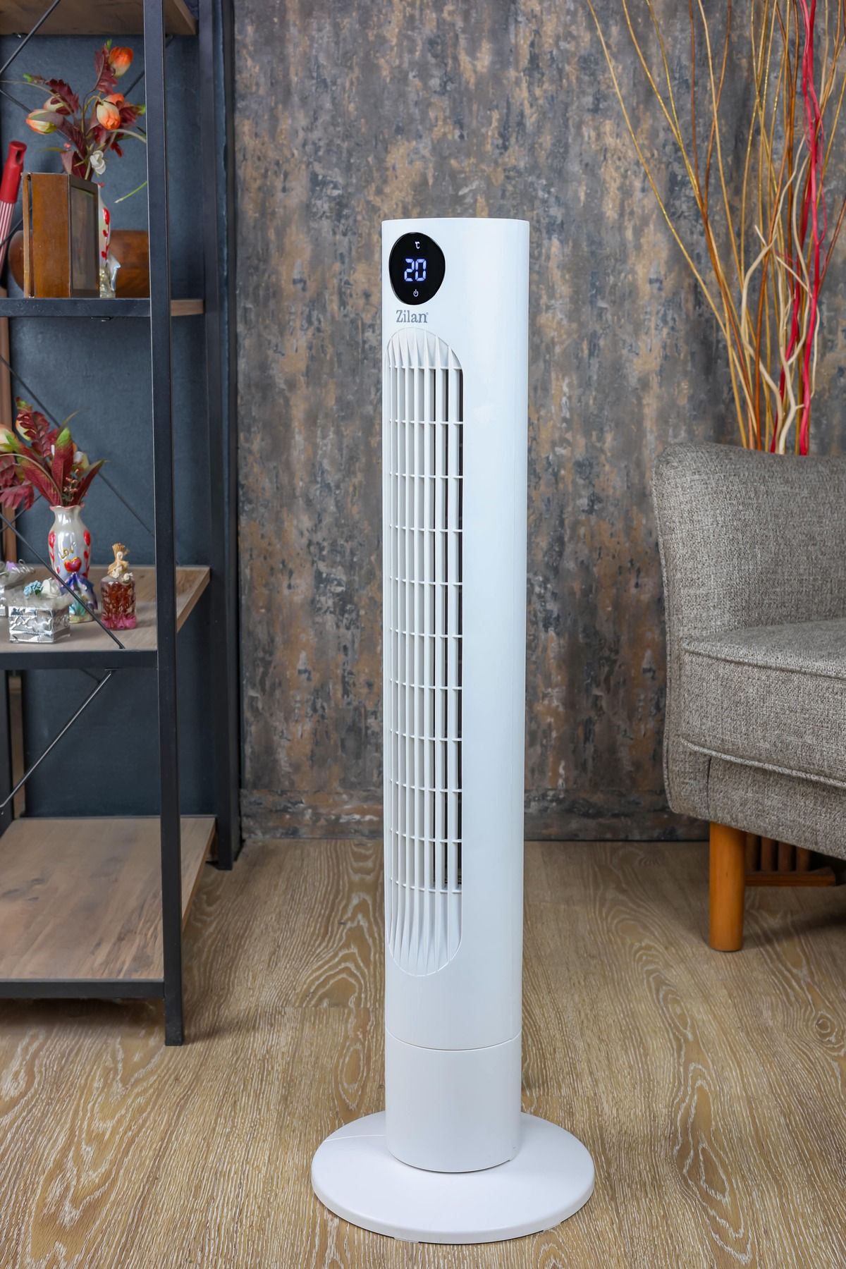 Zilan-Tower Fan Zln1023, Led Display, Timer, 3 Speeds, 3 Preset Modes, 60w 5