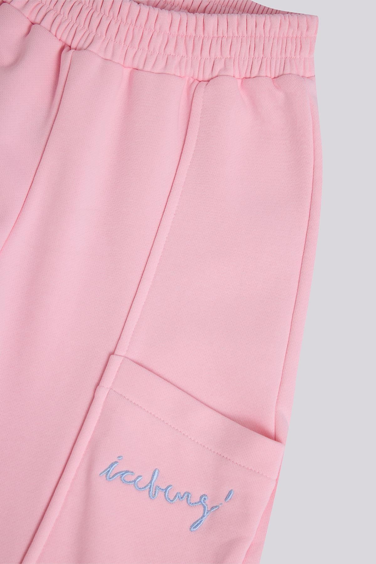 Iceberg-BG Store بنطال رياضي وردي للفتيات 7